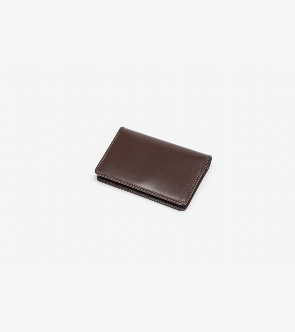 Beorma Bridle Leather Business Card Case in dark brown, product photo.