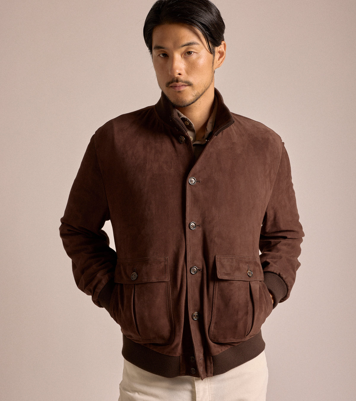 Valstar Valstarino Lined Suede Jacket in caffè, product photo.