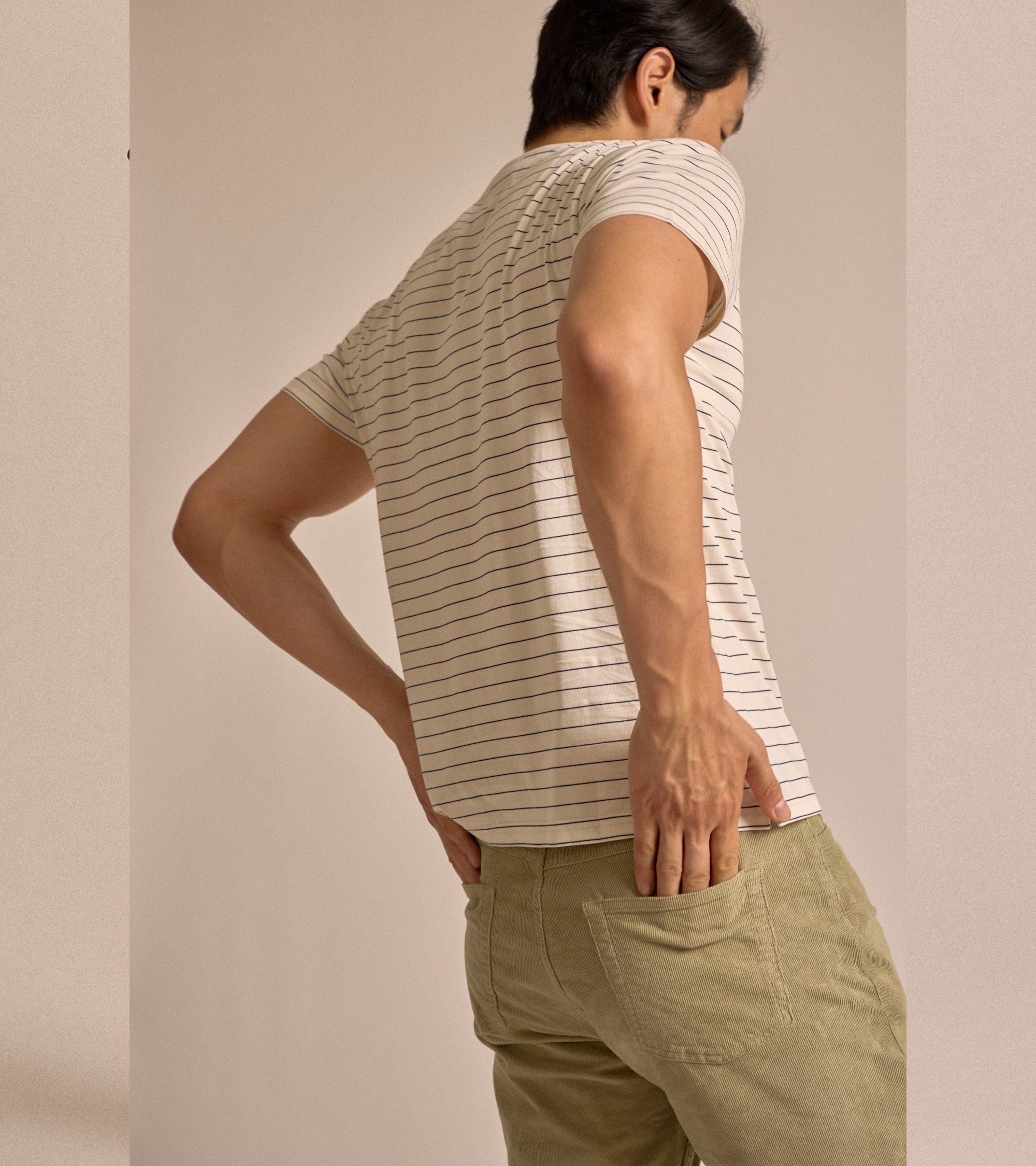 Trunk Dean Corduroy 5 Pocket Trousers: Oyster Grey