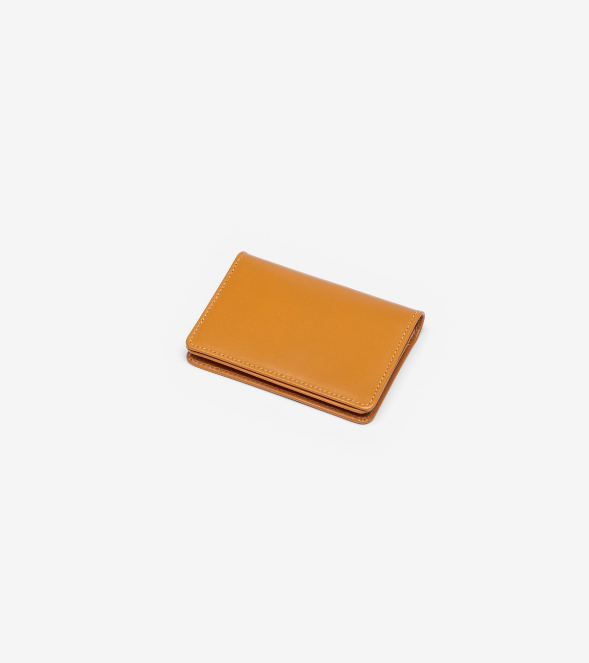 Beorma Bridle Leather Business Card Case in Newton tan, product photo.