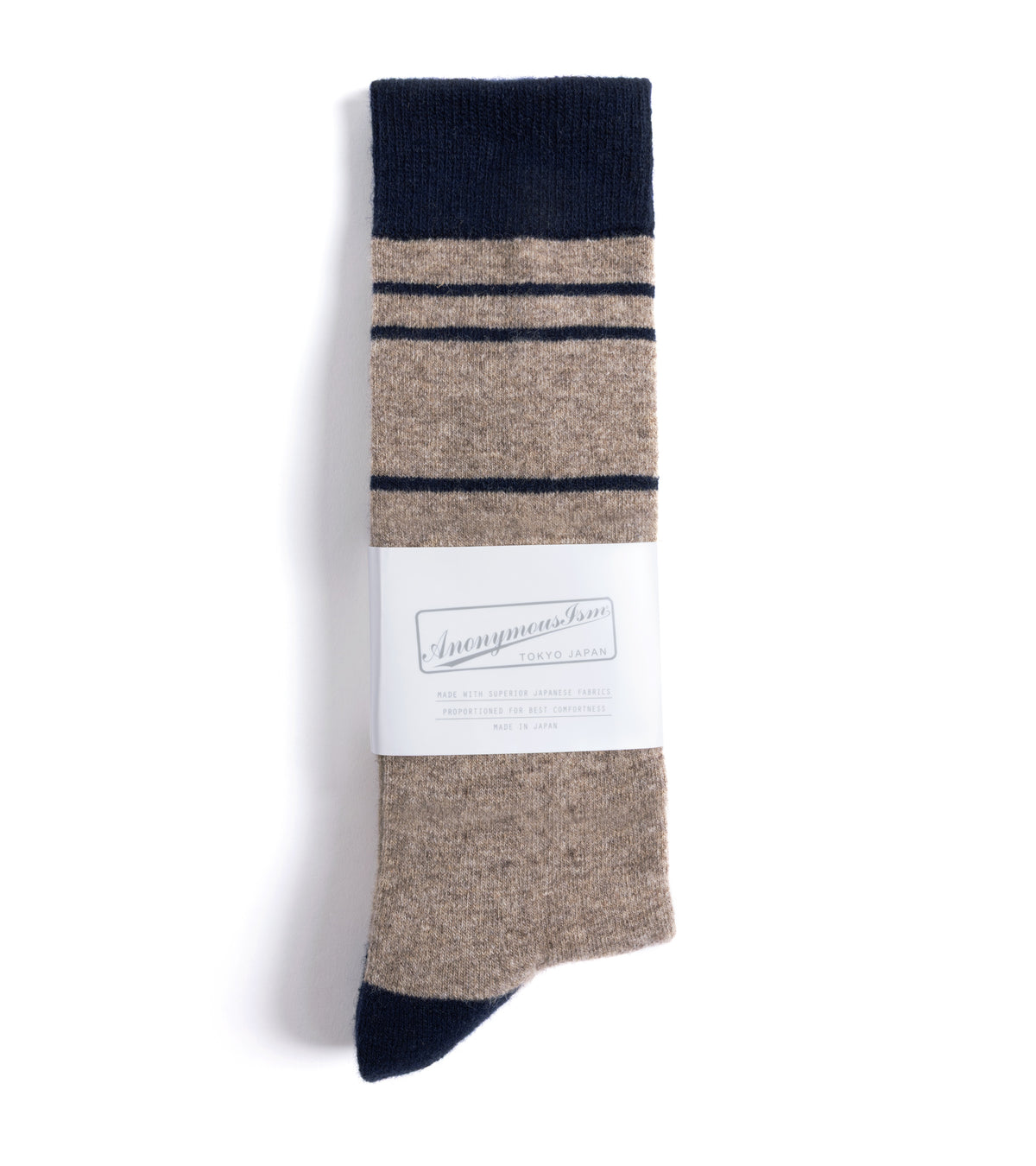 Anonymous Ism Staff Cashmere Crew Socks: Brown