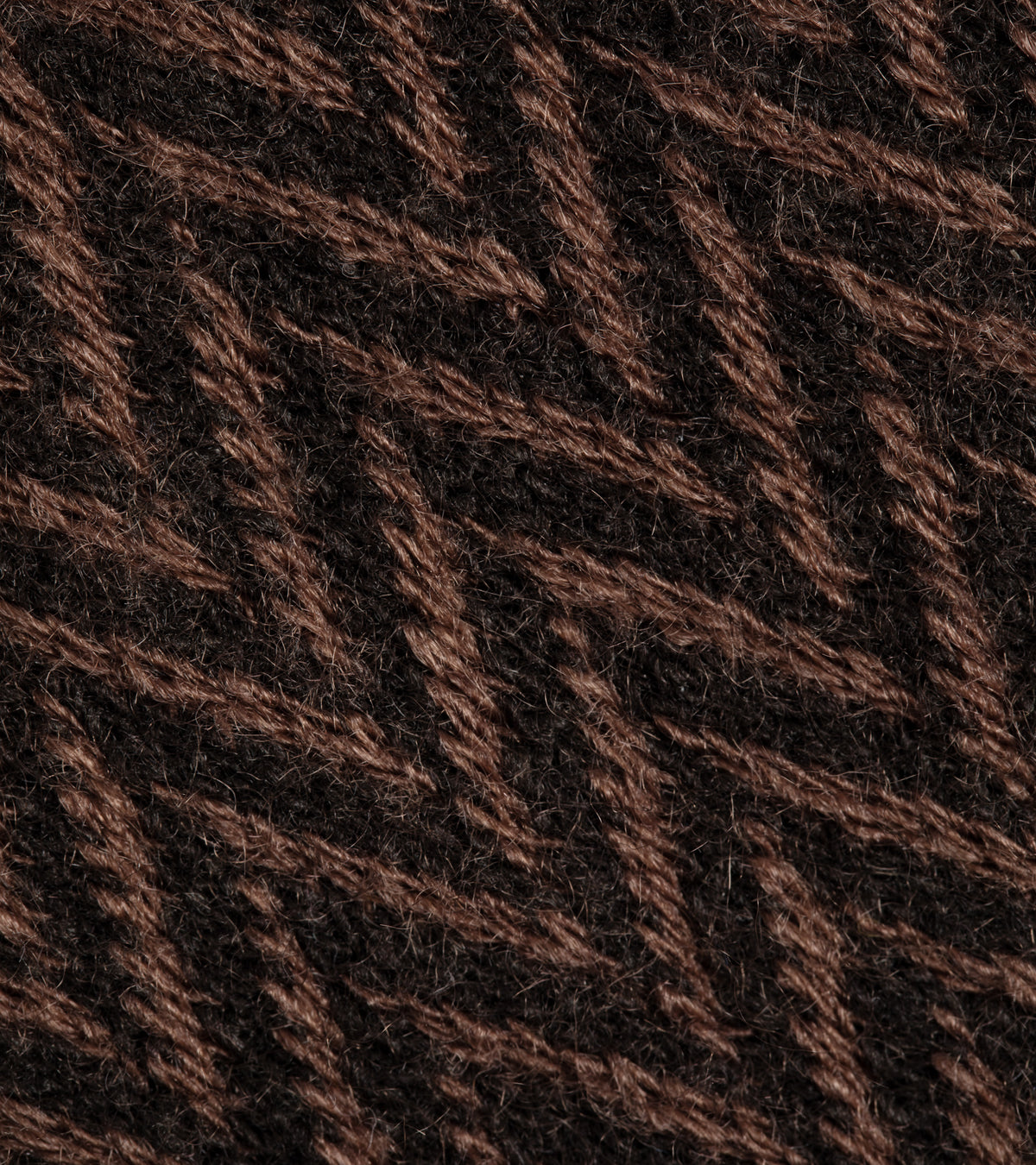 Anonymous Ism Wool Herringbone Crew Socks: Brown