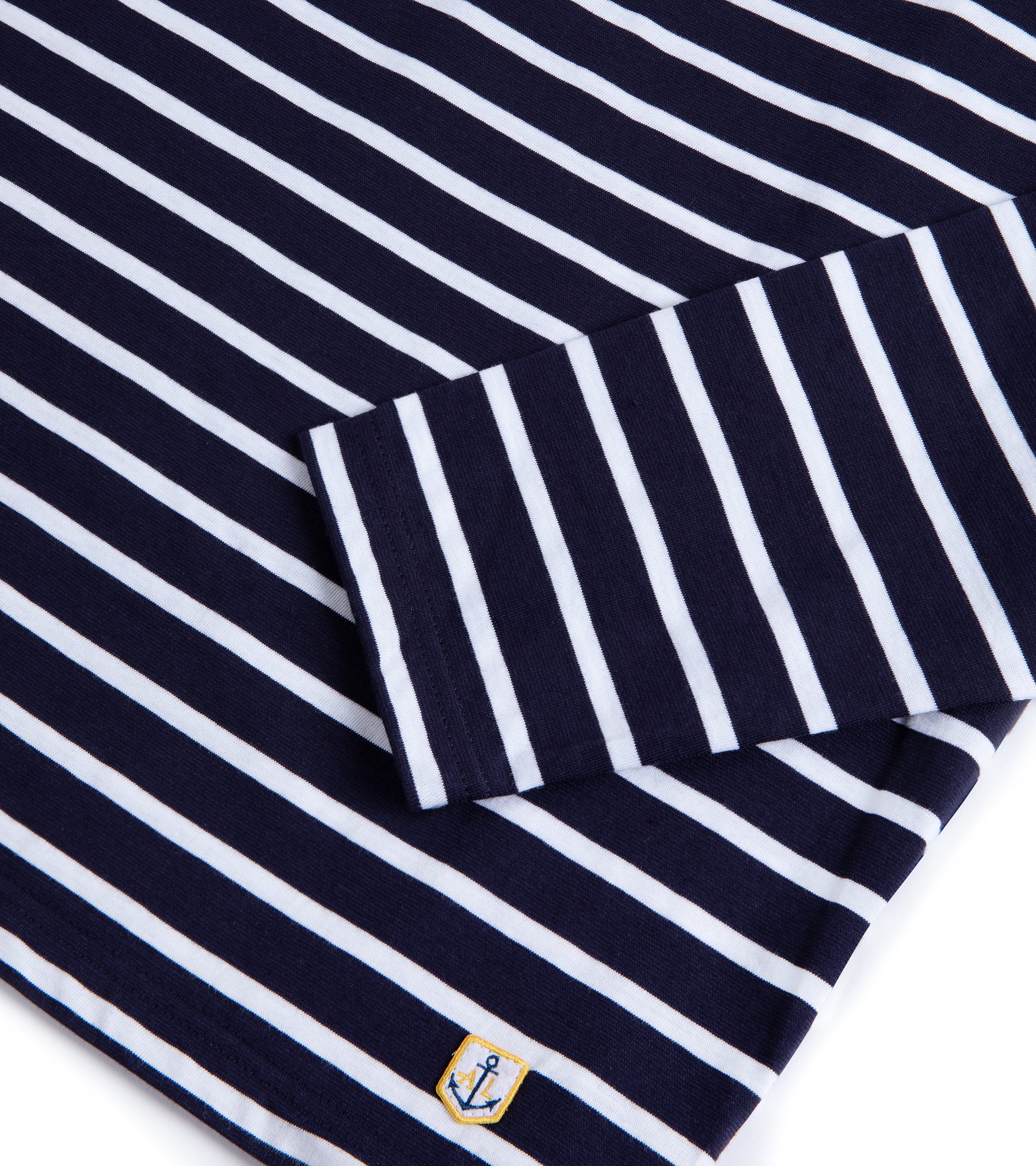 Armor Lux Lightweight Breton Striped T-Shirt: Navy/White