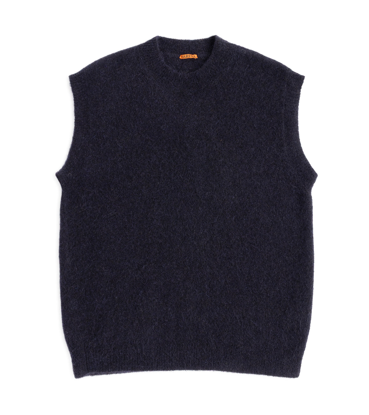 Barena Gilo Narci Alpaca Blend Vest in Navy, front view.