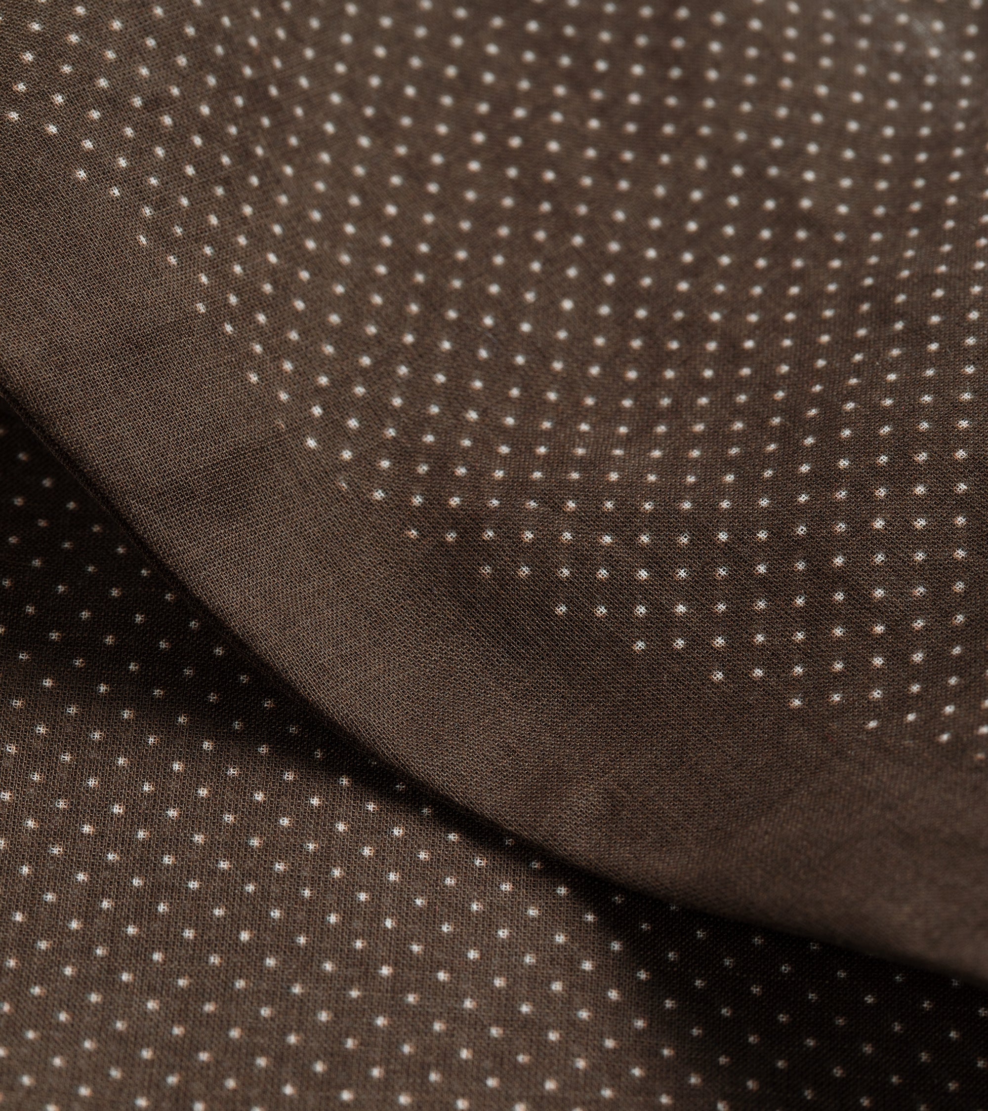 Bigi Cotton Pindot Triangle Scarf: Brown