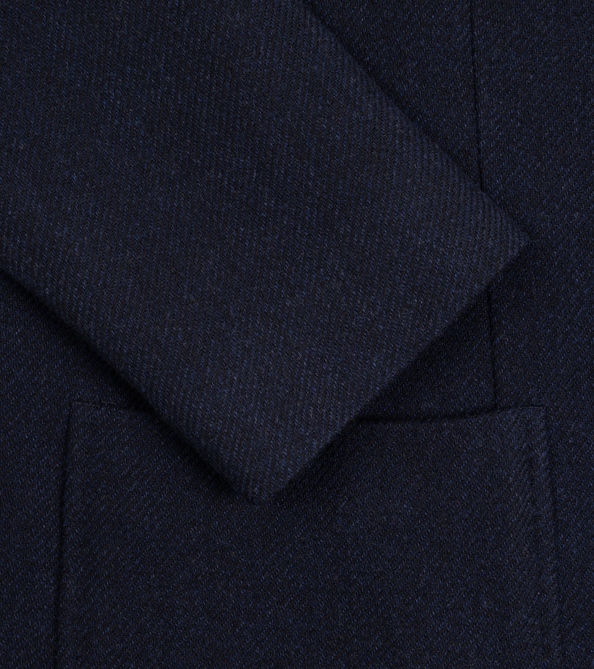 Boglioli Wool Cashmere Twill Gassman Jacket. Close-up detail of the sleeve and pocket.