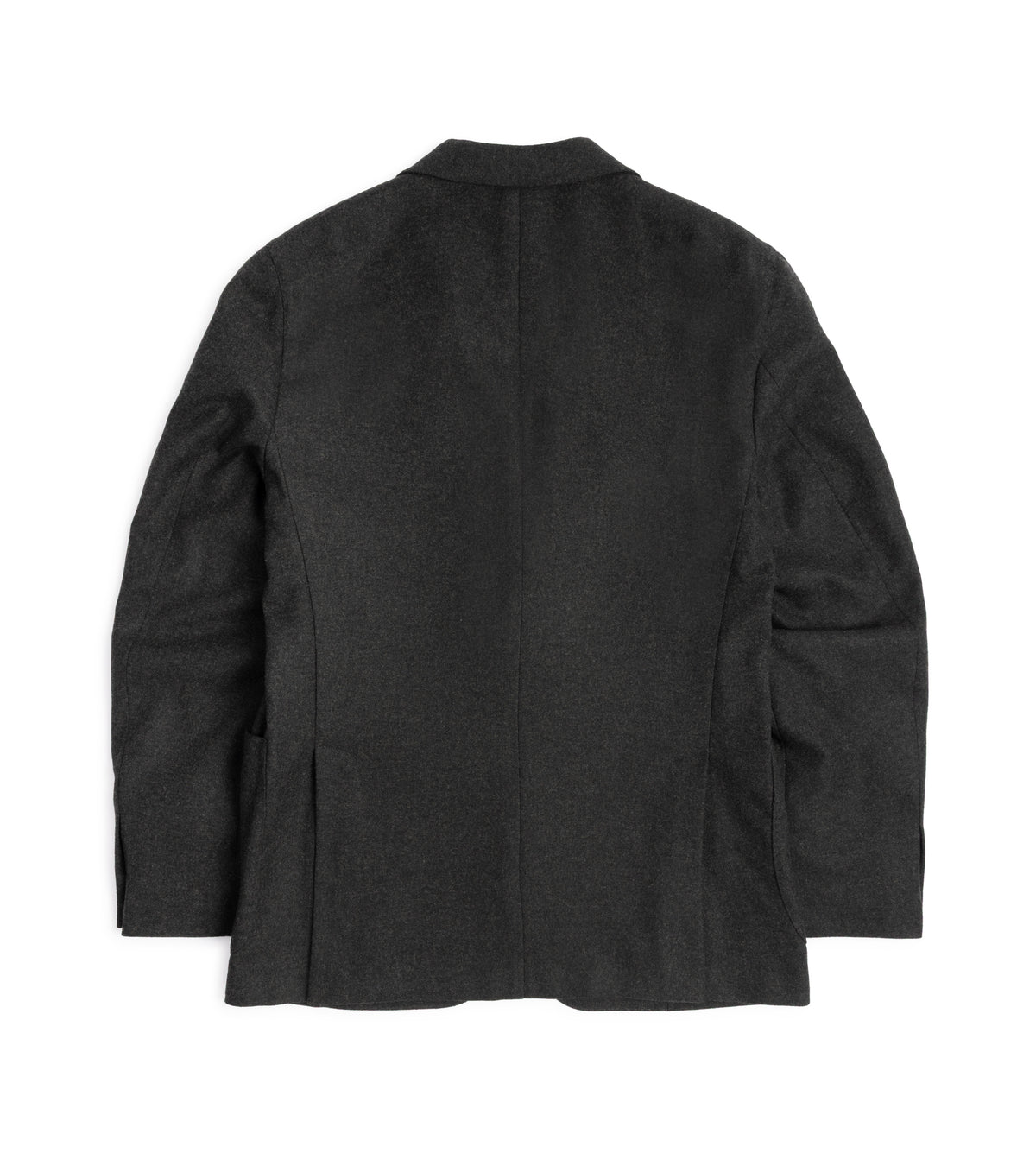 Boglioli Wool Flannel Hopsack K Jacket in Grey, back view.