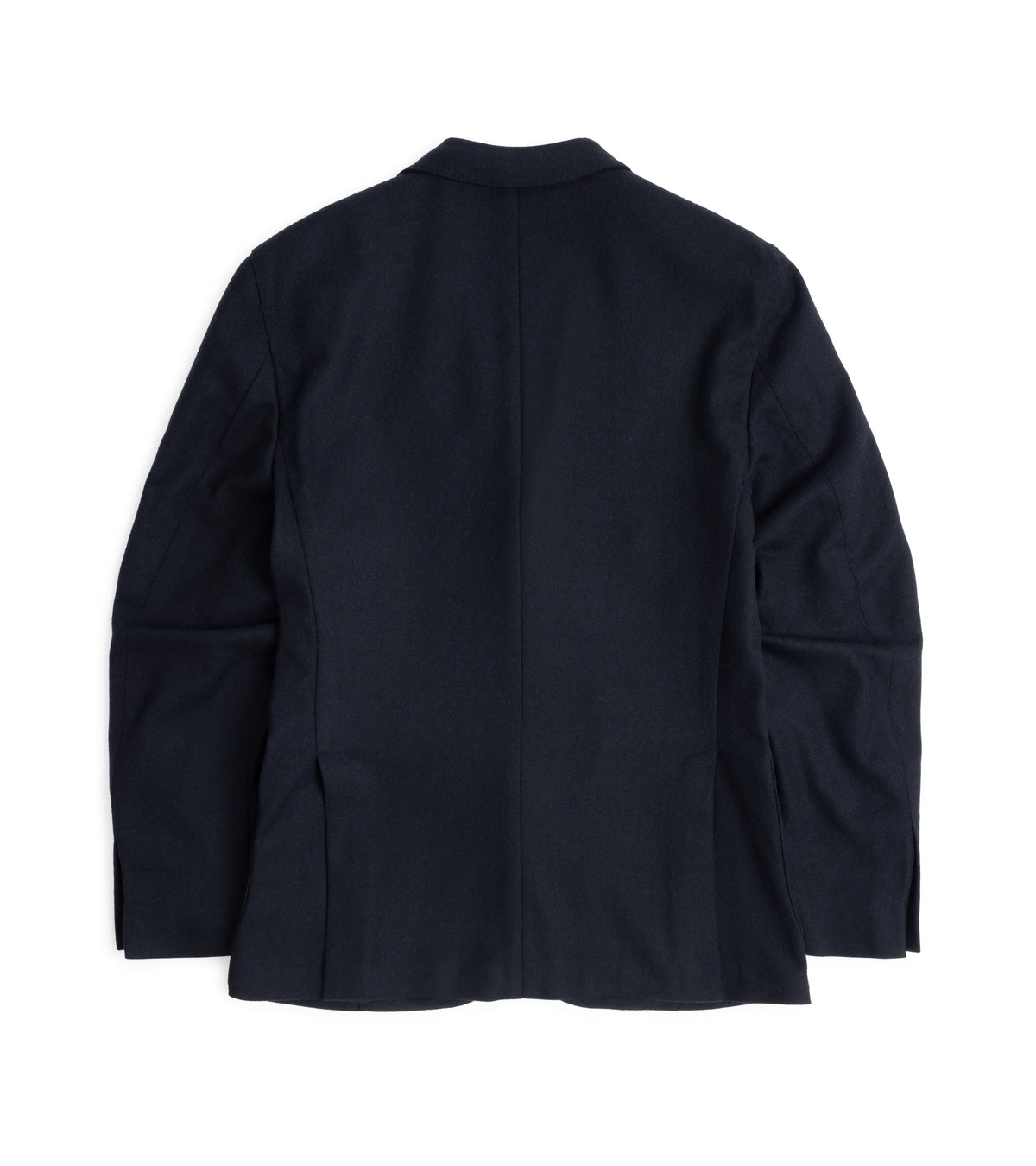 Boglioli Wool Flannel Hopsack K Jacket in Navy, back view.
