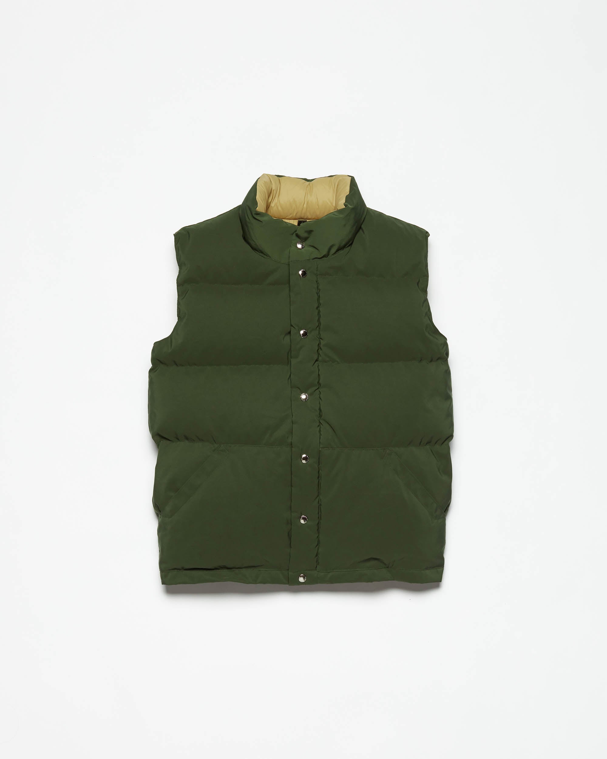 Crescent Down Works 60/40 Down Italian Vest: Olive