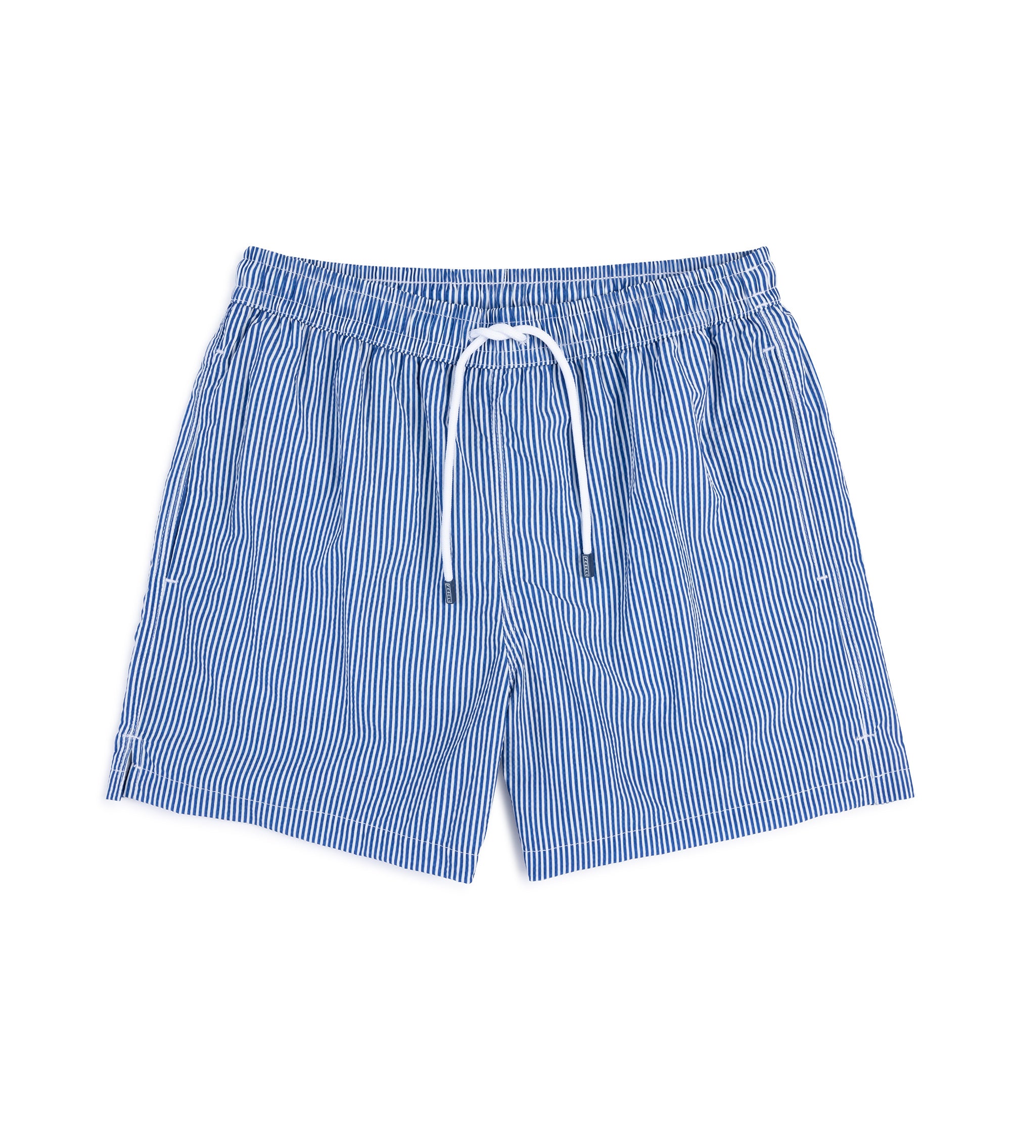 Fedeli Madeira Sakar Stripe Swim Trunks: Denim