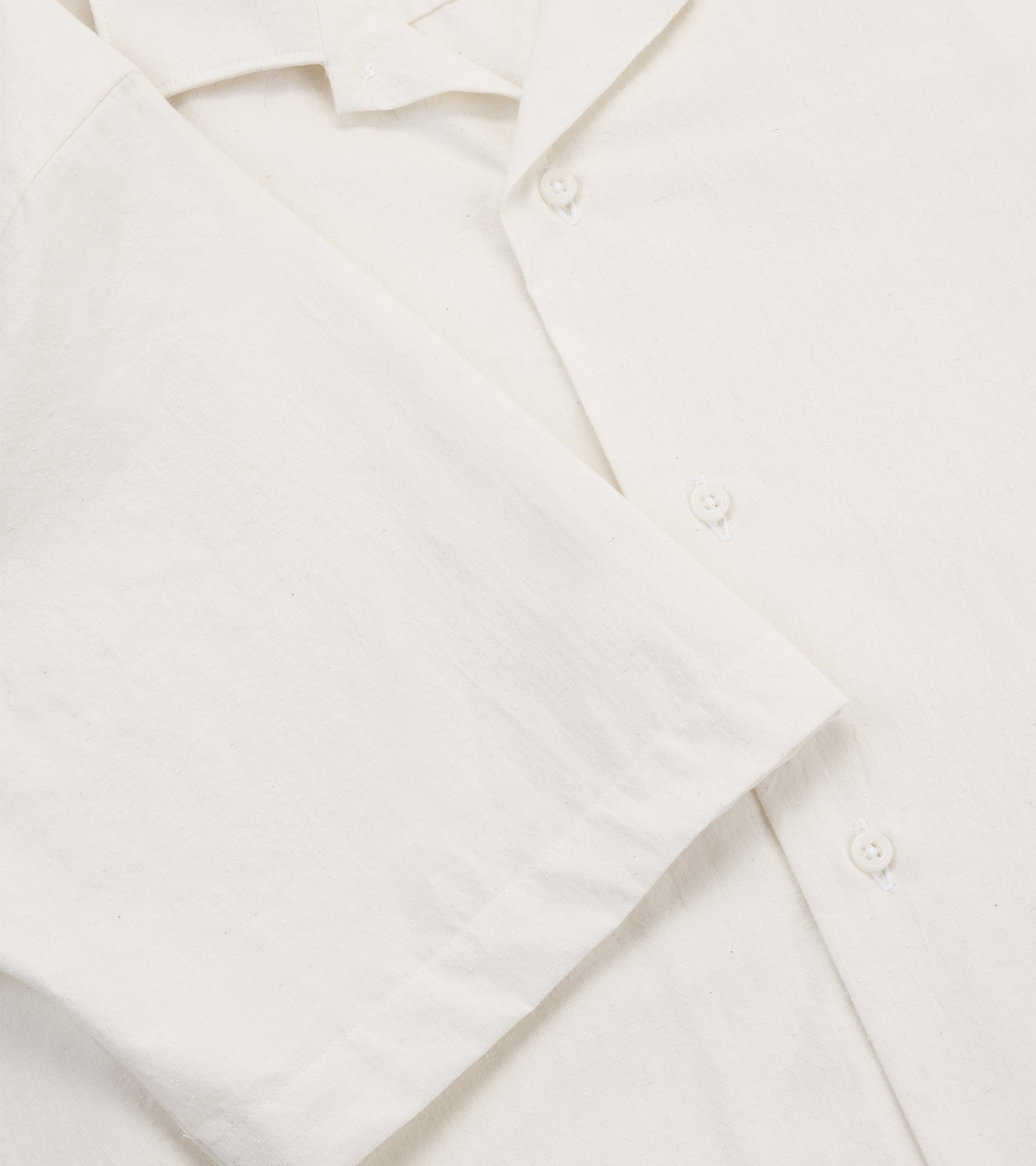 Gitman Vintage Japanese Slubby Cotton Silk Short Sleeve Camp Collar Shirt: White