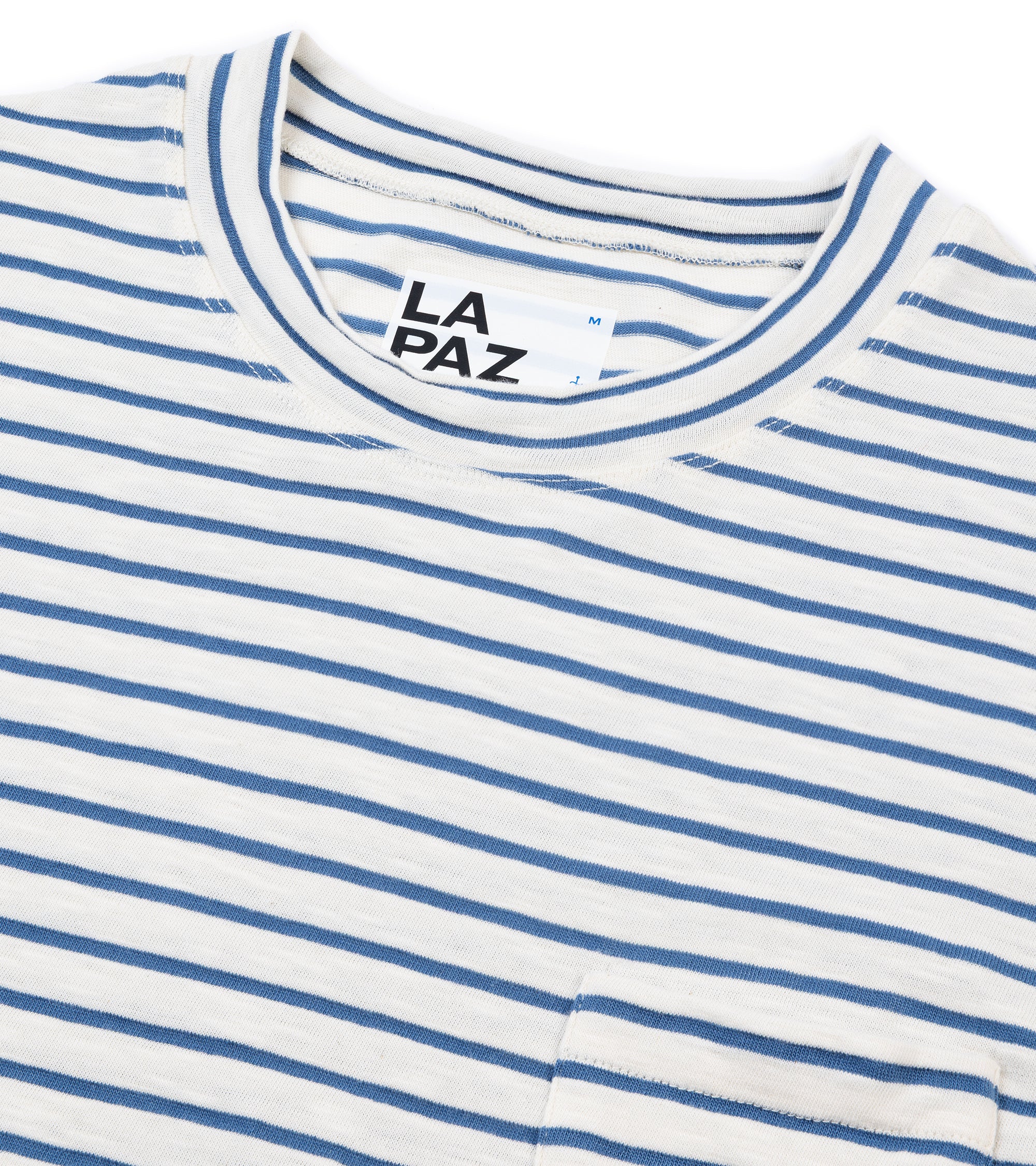 La Paz Guerreiro Stripe Pocket T-Shirt: Indigo