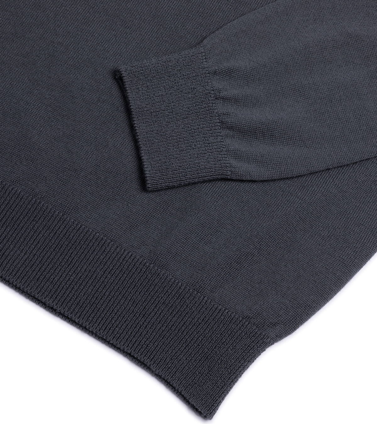 Mooncastle Lightweight Merino Roll Neck Sweater: Charcoal