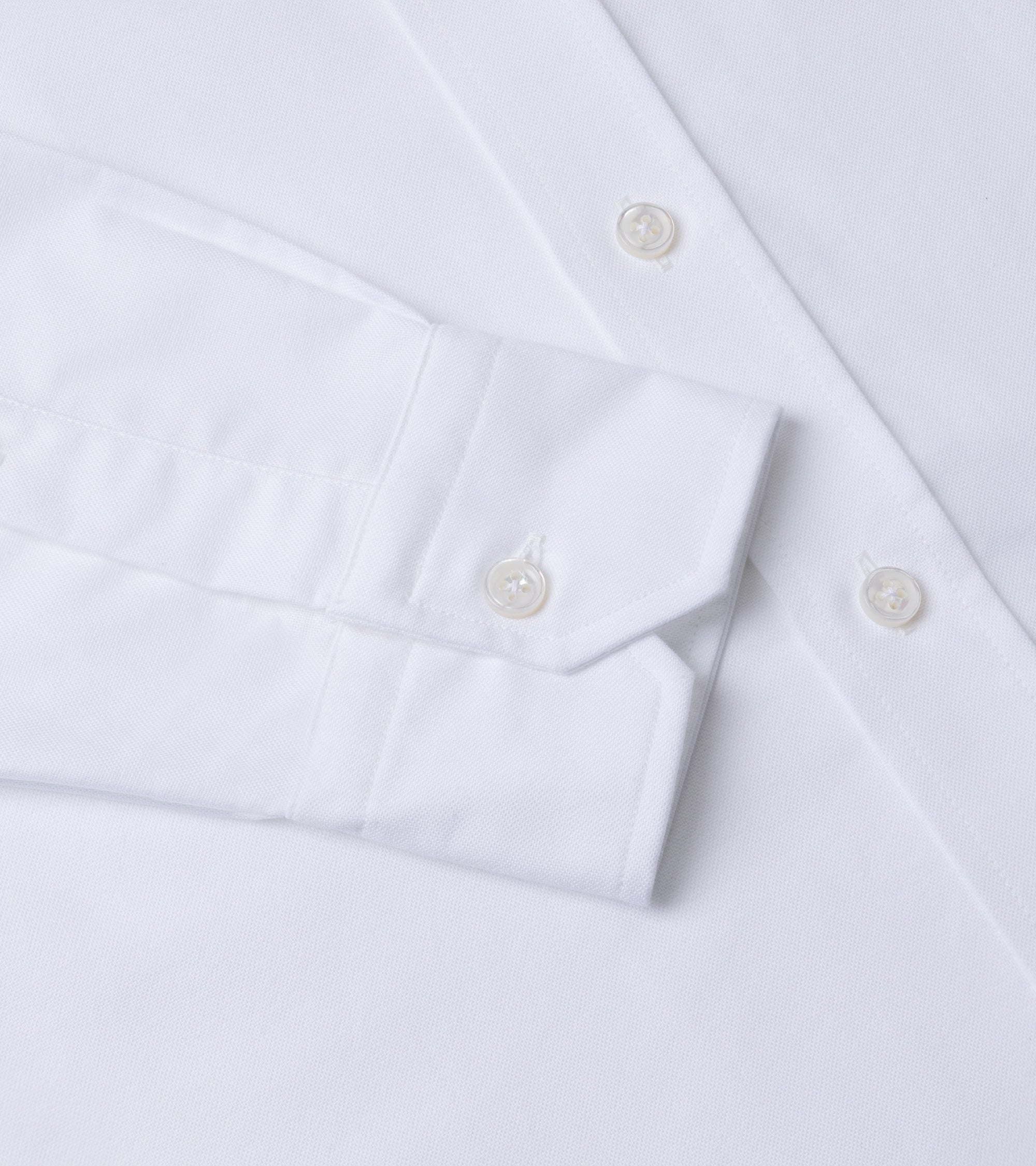 Salvatore Piccolo Cotton Oxford Shirt in white, product photo.
