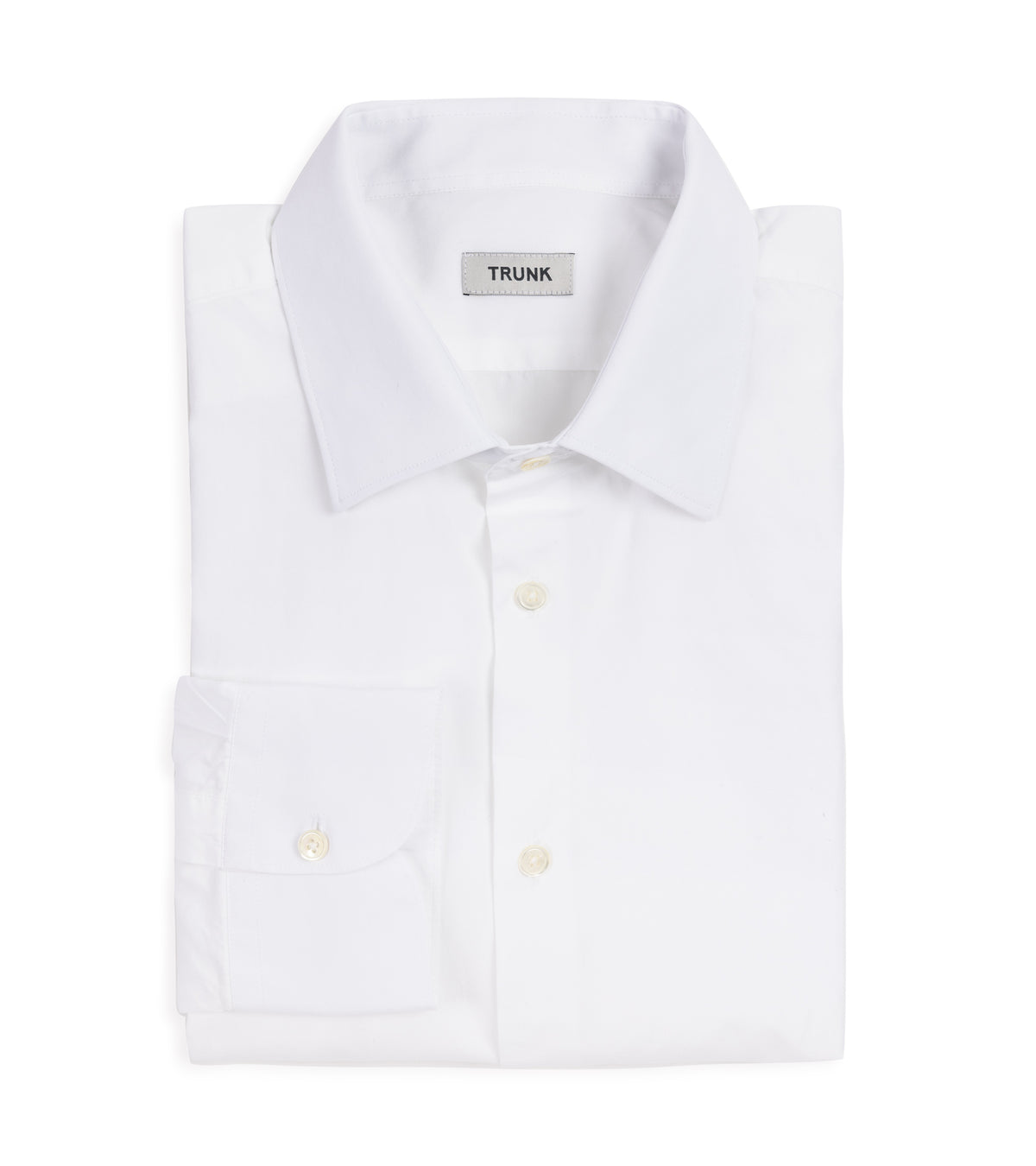 Trunk Allsop Cotton Poplin Formal Shirt in white, product photo.