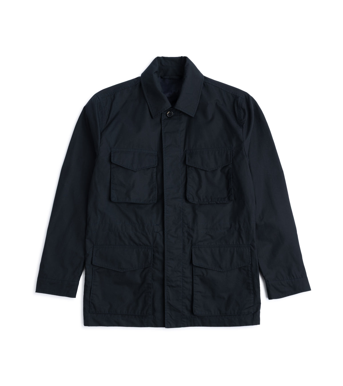 Trunk Blandford Waxed Cotton Field Jacket in navy, product photo.