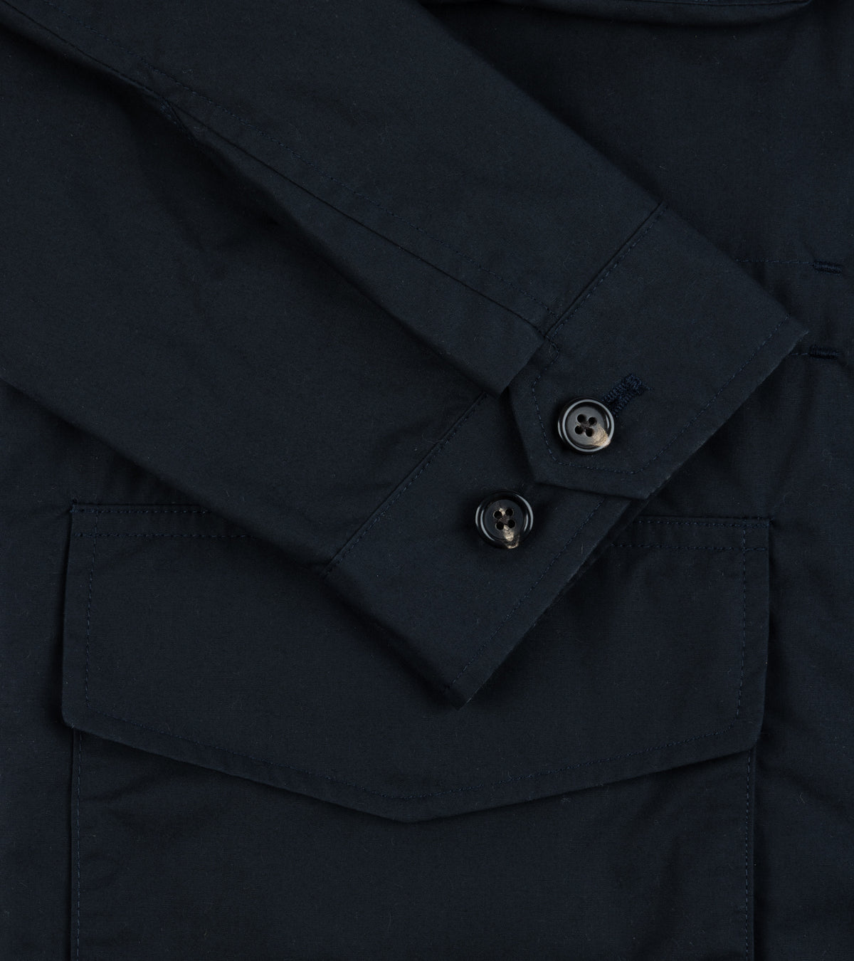 Trunk Blandford Waxed Cotton Field Jacket in navy, product photo.