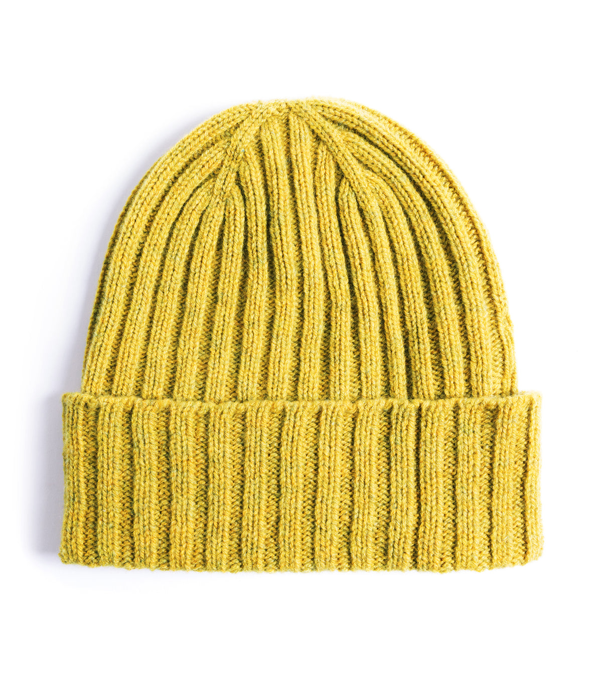 Trunk Lambswool Ribbed Beanie: Citrus