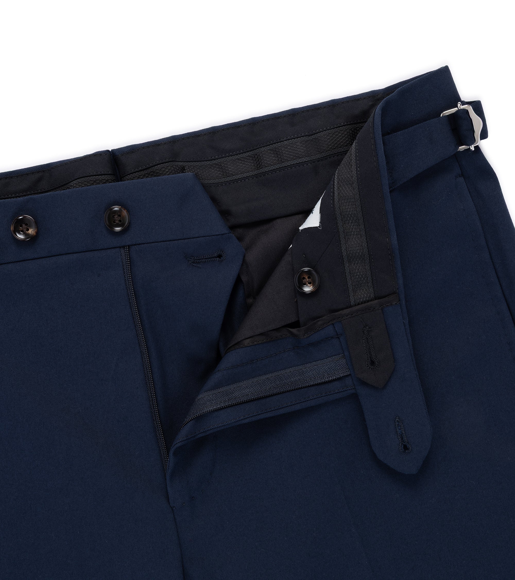 Trunk Walbrook Cotton Tailored Trousers: Navy