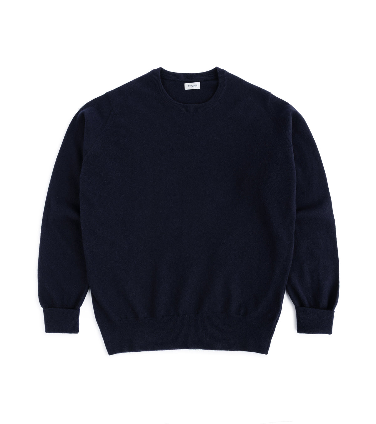 Trunk Walden Geelong Crew Neck Sweater in navy, product photo.