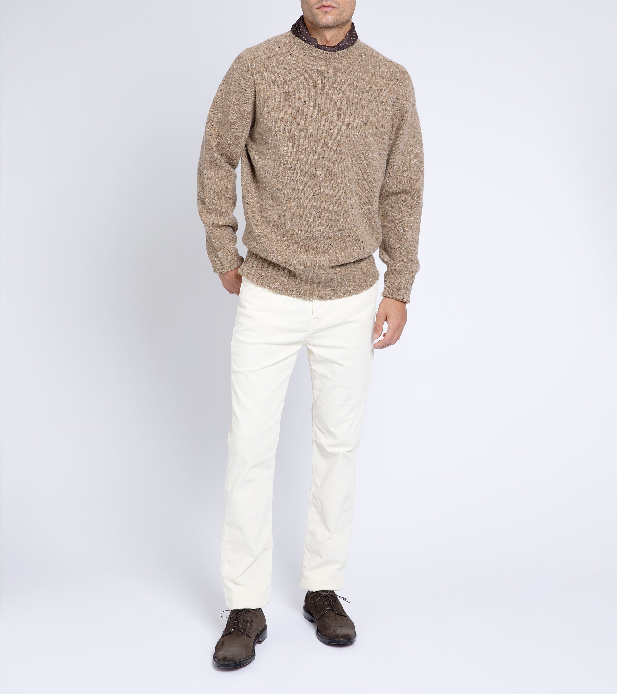 Trunk Berwick Donegal Crew Sweater: Beige
