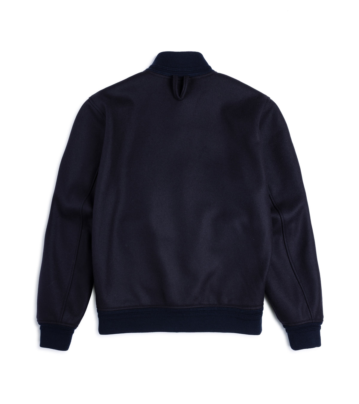 Valstar Valstarino Wool Felt Jacket in Navy, back view.