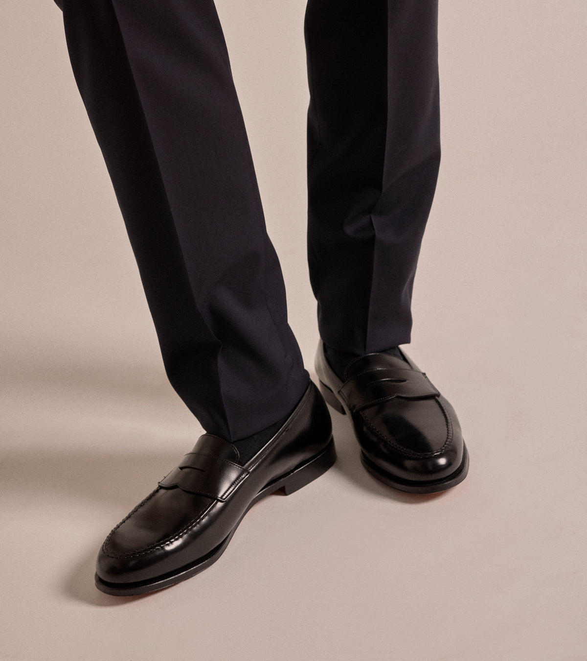 Crockett & Jones Boston Loafer: Black Cavalry Leather