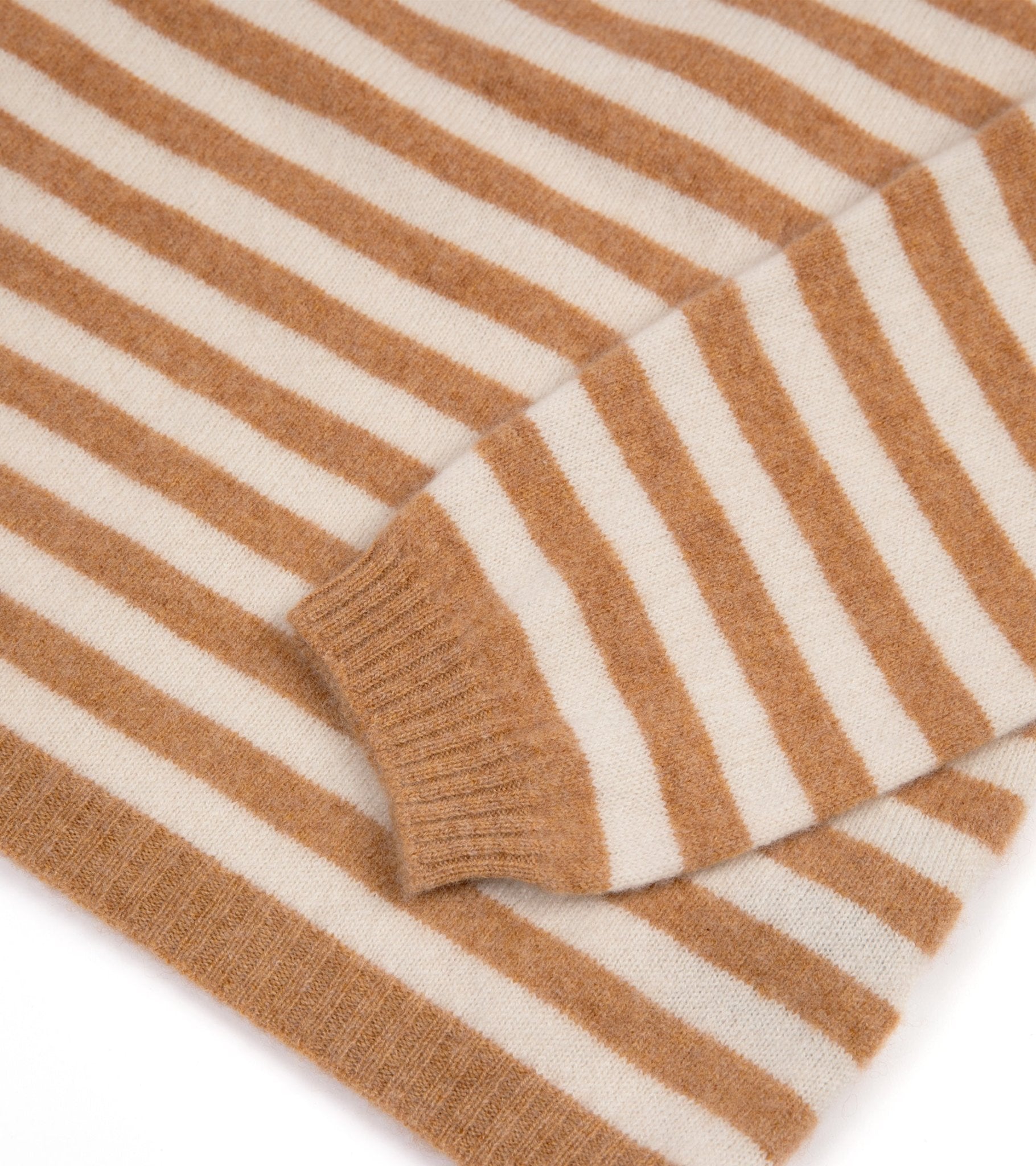Fedeli Light Striped Cashmere Sweater: Honey - Trunk Clothiers