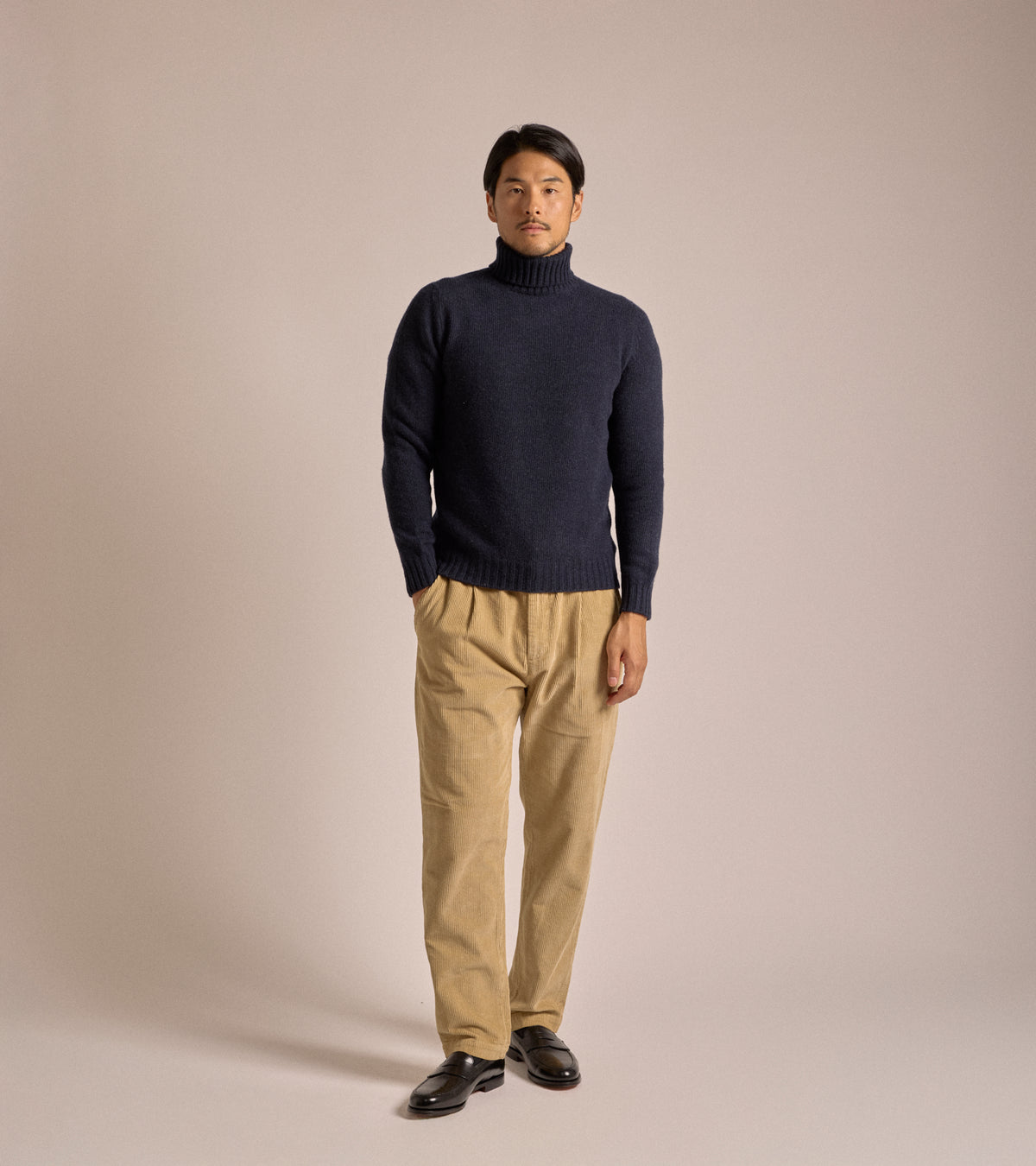 Fedeli Oslo Wool Cashmere Roll Neck Sweater: Storm