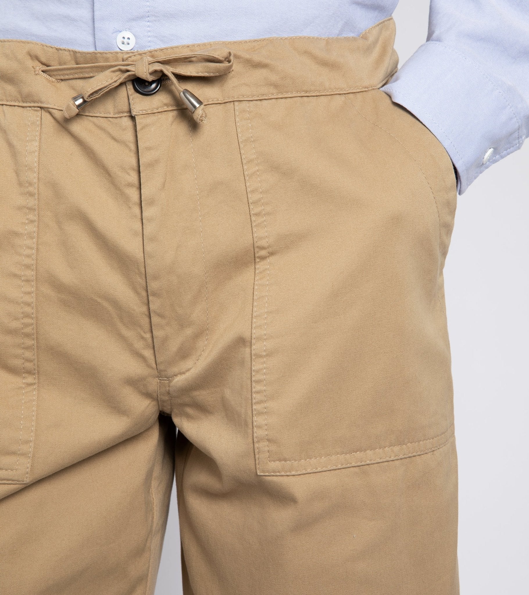 Rovi Lucca Cotton Drill Garden Pants: Beige - Trunk Clothiers