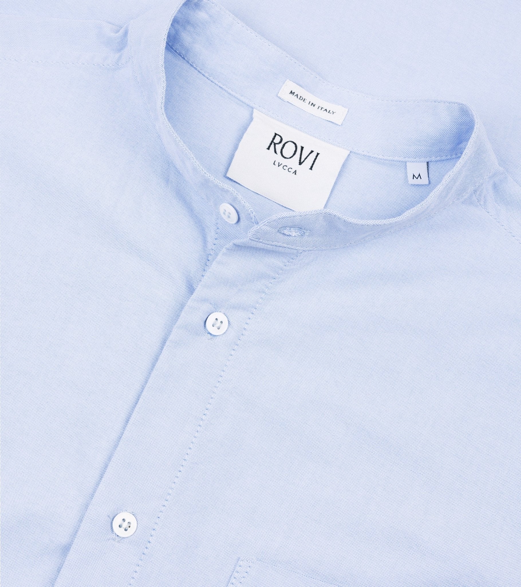 Rovi Lucca Cotton Oxford Garden Shirt: Sky Blue - Trunk Clothiers