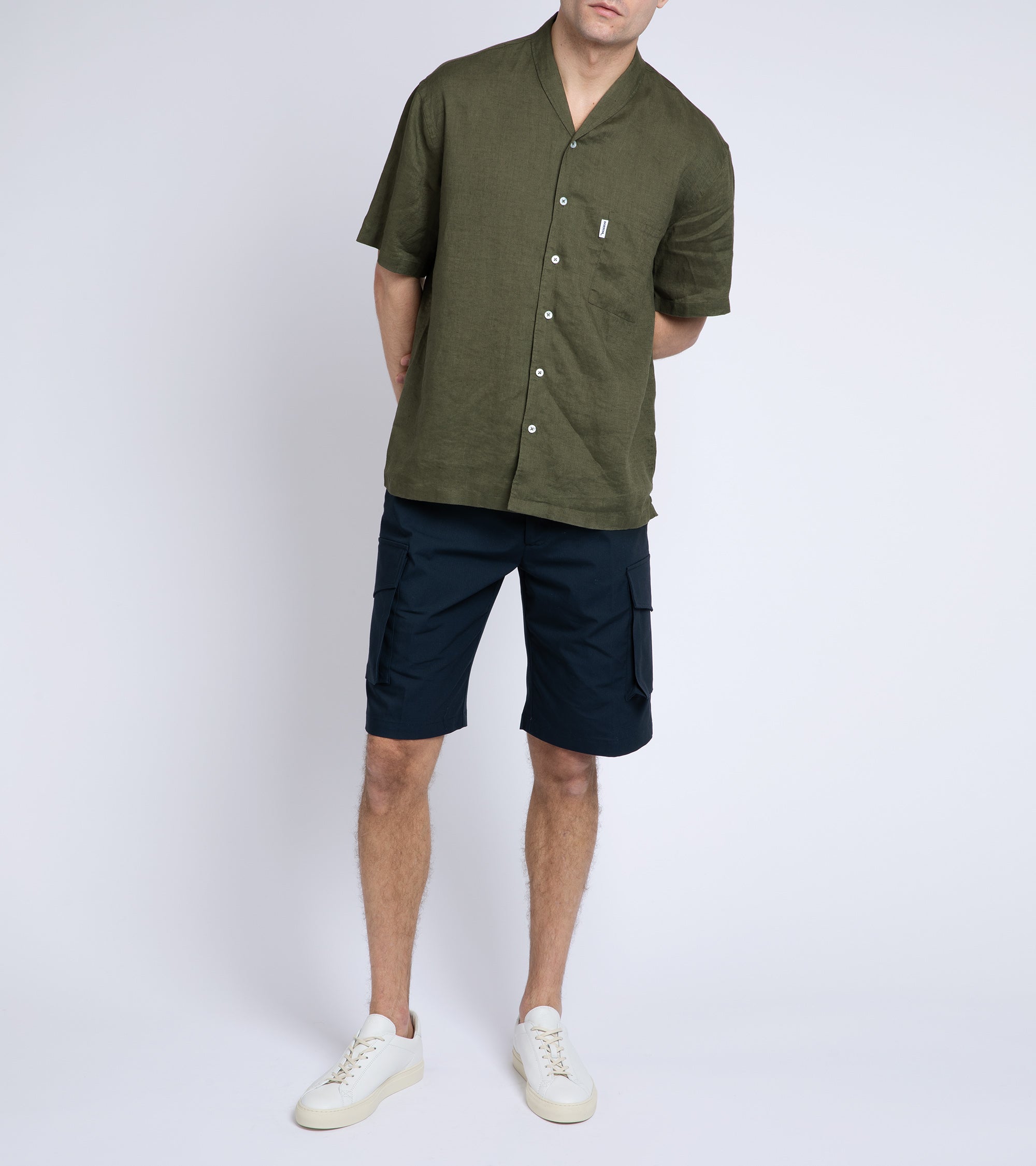 Doppiaa Aartio Cotton Ripstop Cargo Shorts: Navy