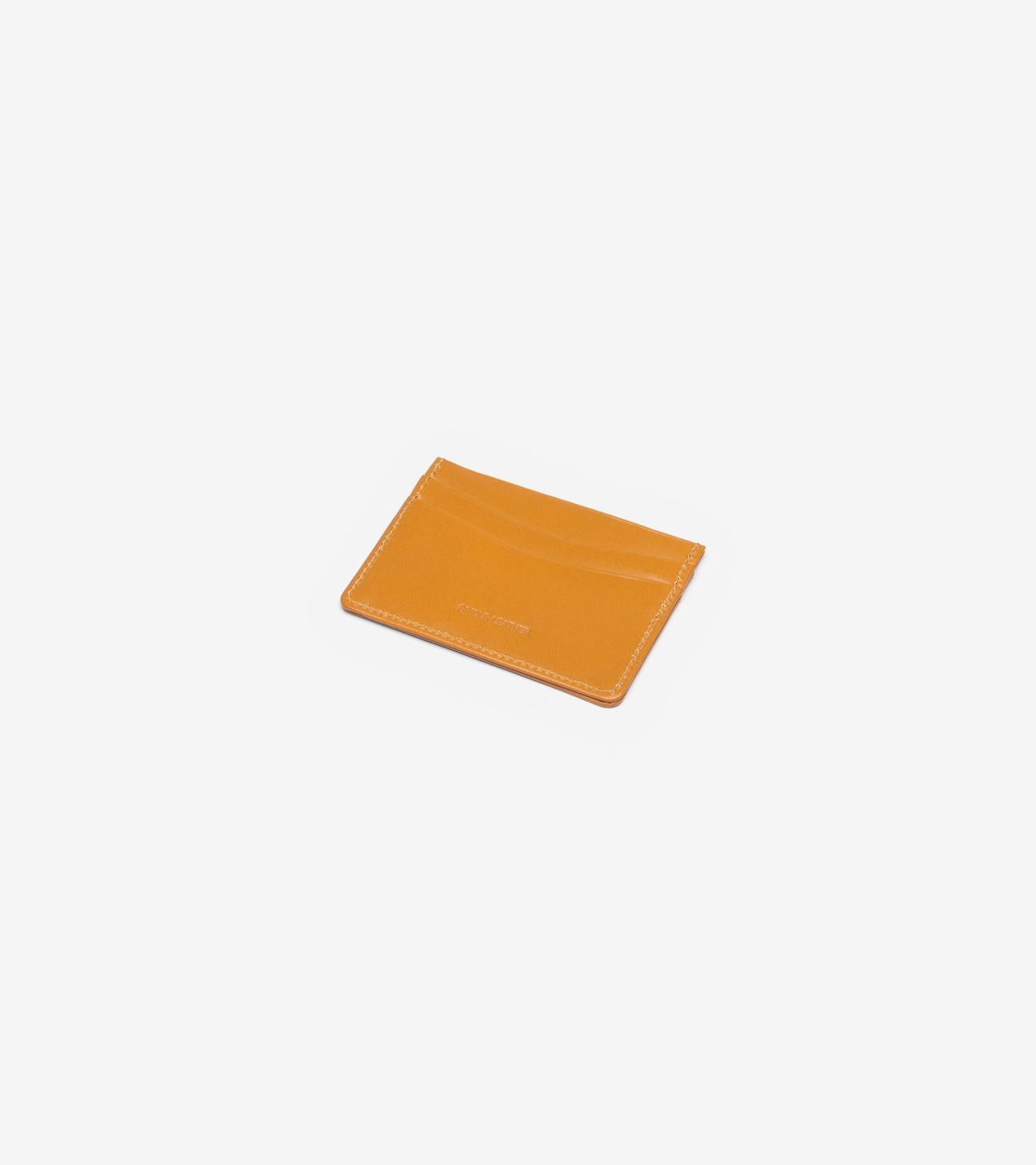 Beorma Slim Bridle Leather Card Case in Newton tan, product photo.