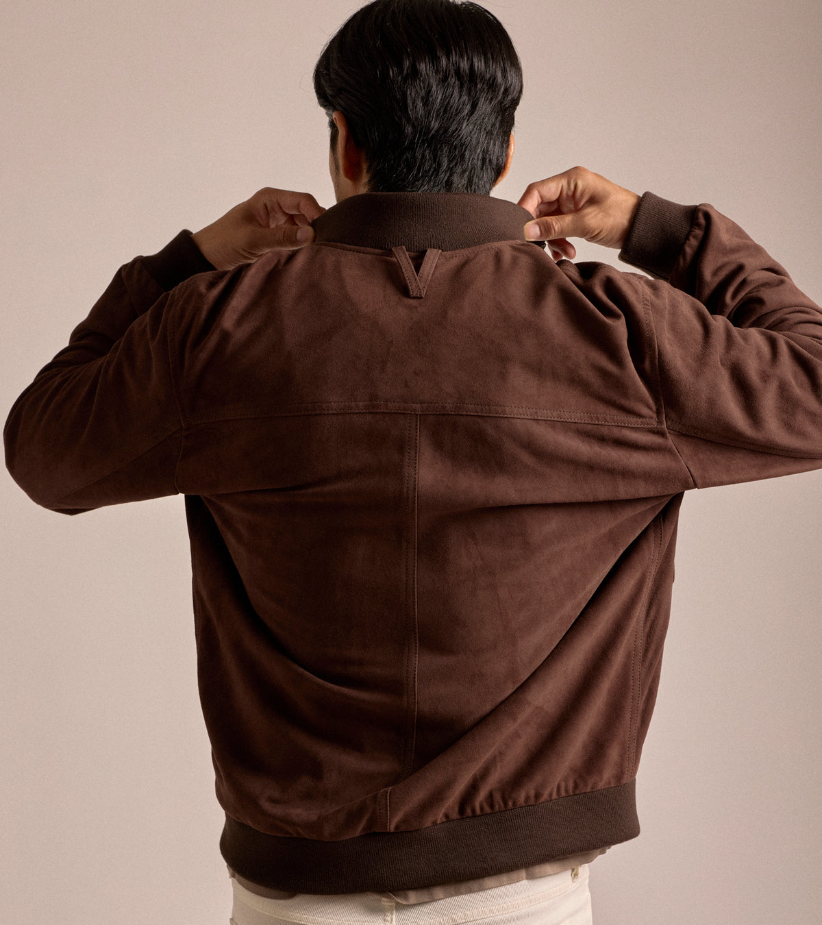 Valstar Valstarino Lined Suede Jacket in caffè, product photo.