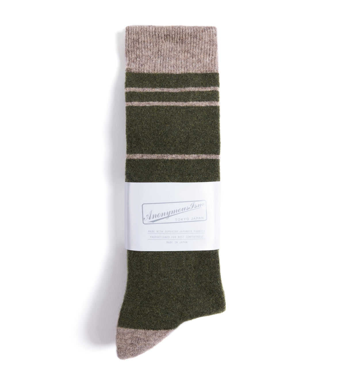 Anonymous Ism Staff Cashmere Crew Socks: Green