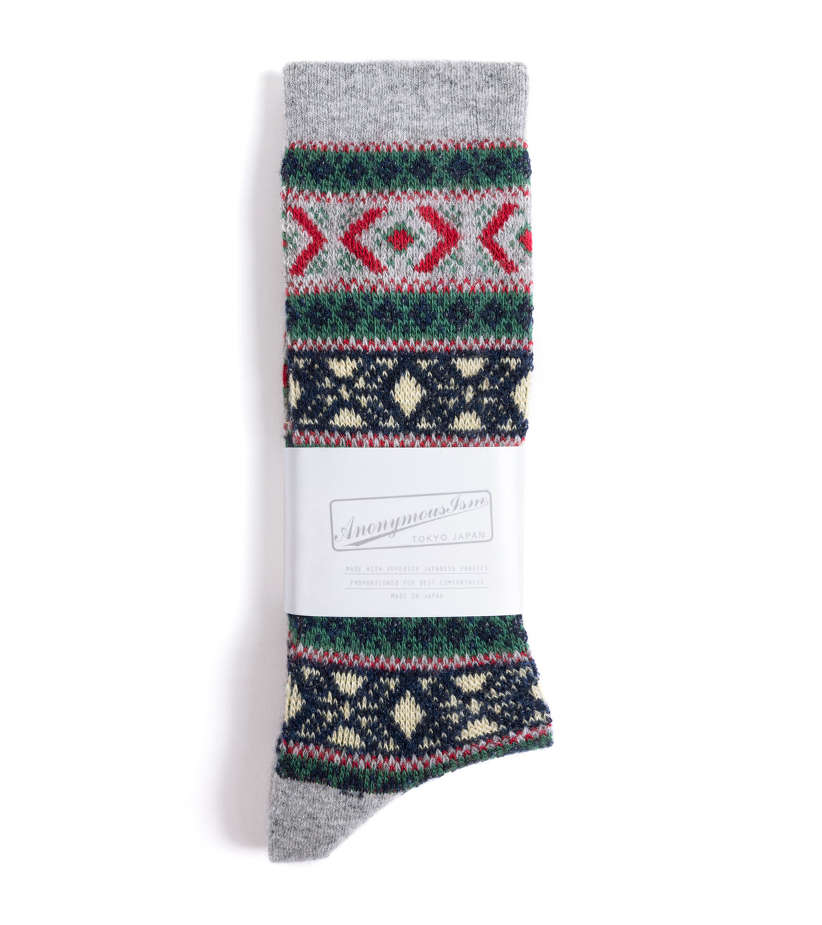 Anonymous Ism Wool JQ Crew Socks: Grey