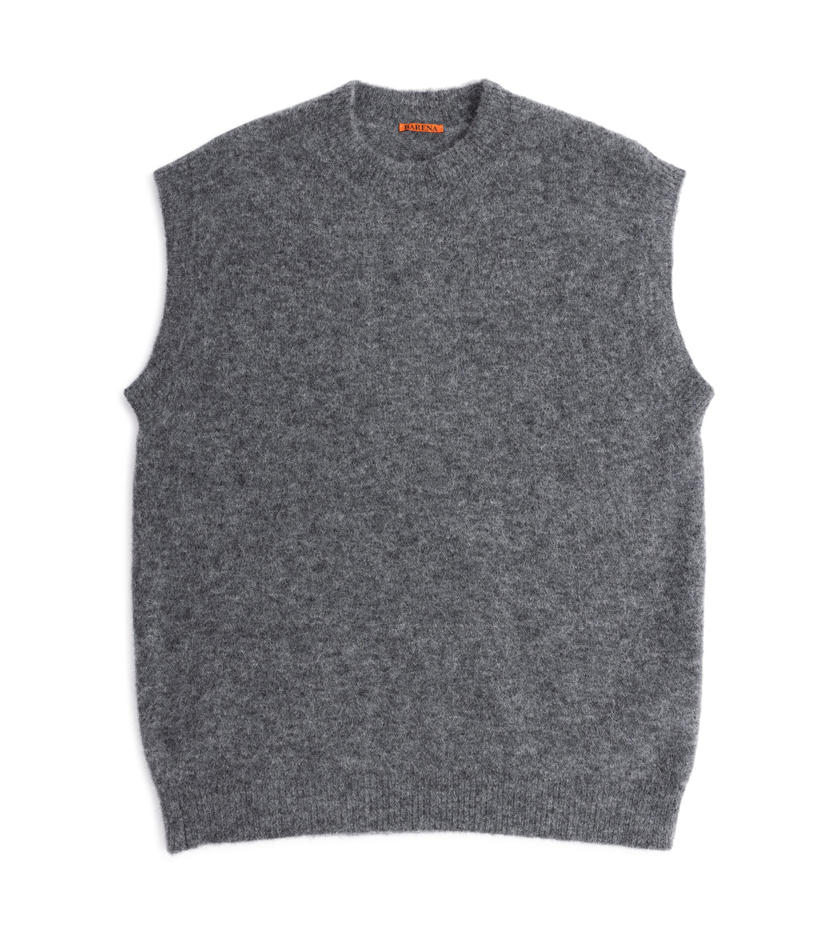 Barena Gilo Narci Alpaca Blend Vest in Grey, front view.