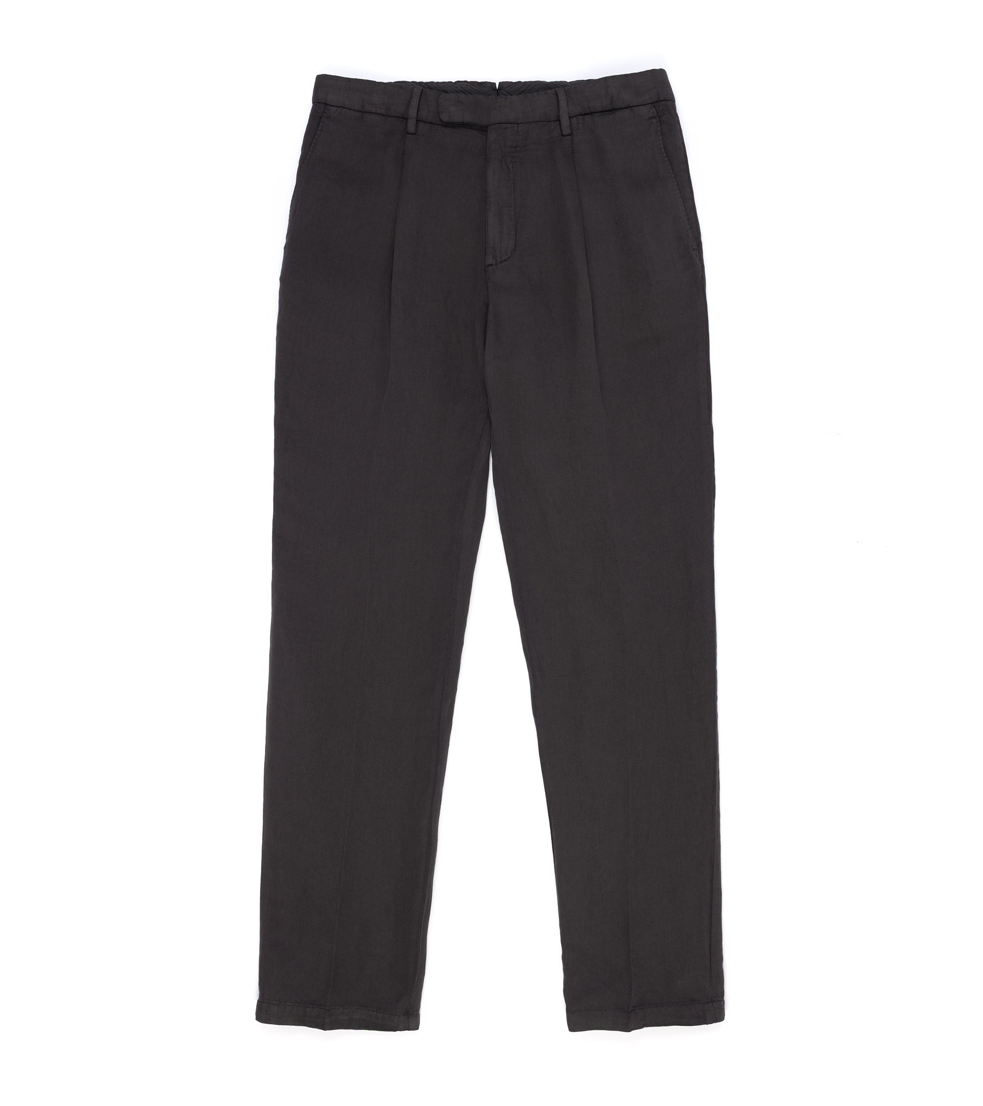 Boglioli Brushed Cotton Linen Suit Trousers: Brown