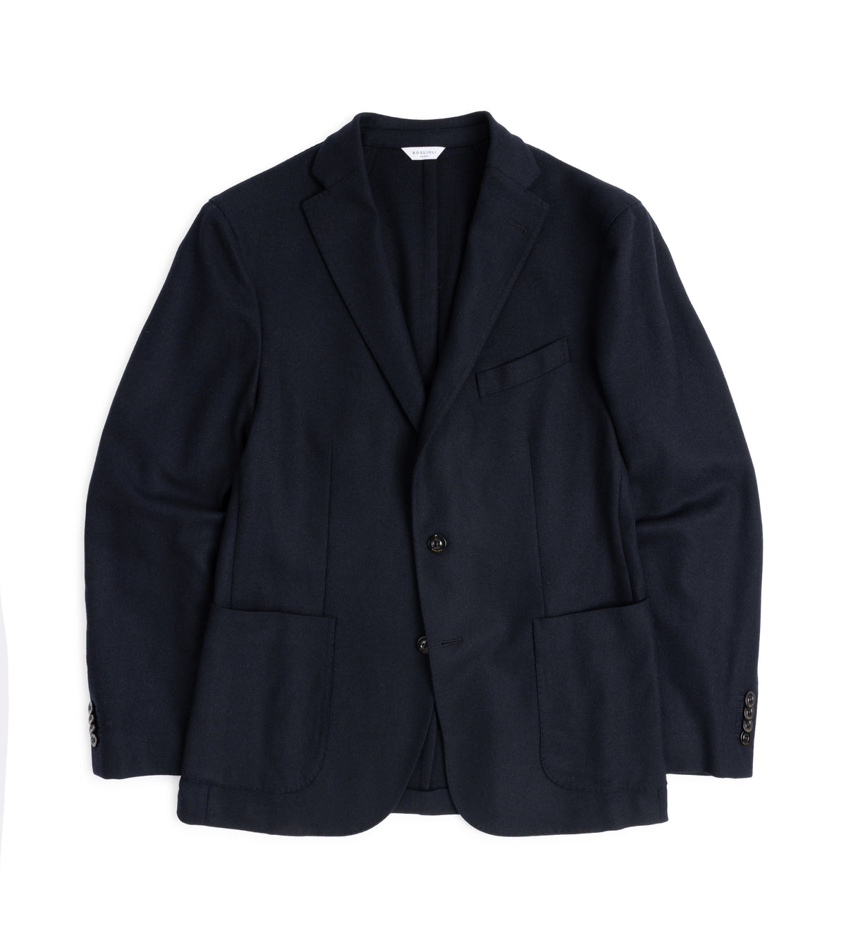Boglioli Wool Flannel Hopsack K Jacket, front view.