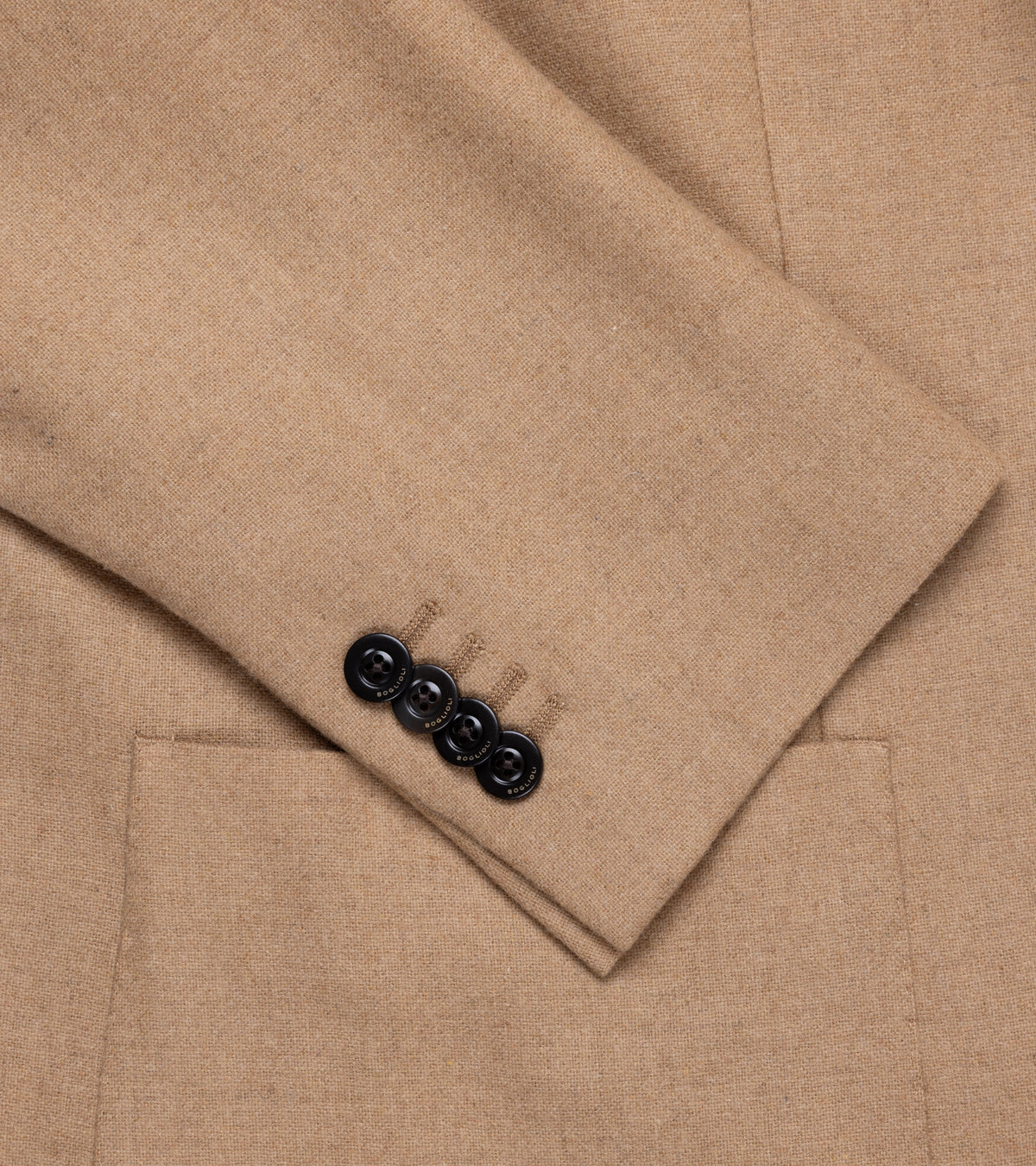 Boglioli Wool Flannel Hopsack K Jacket: Camel