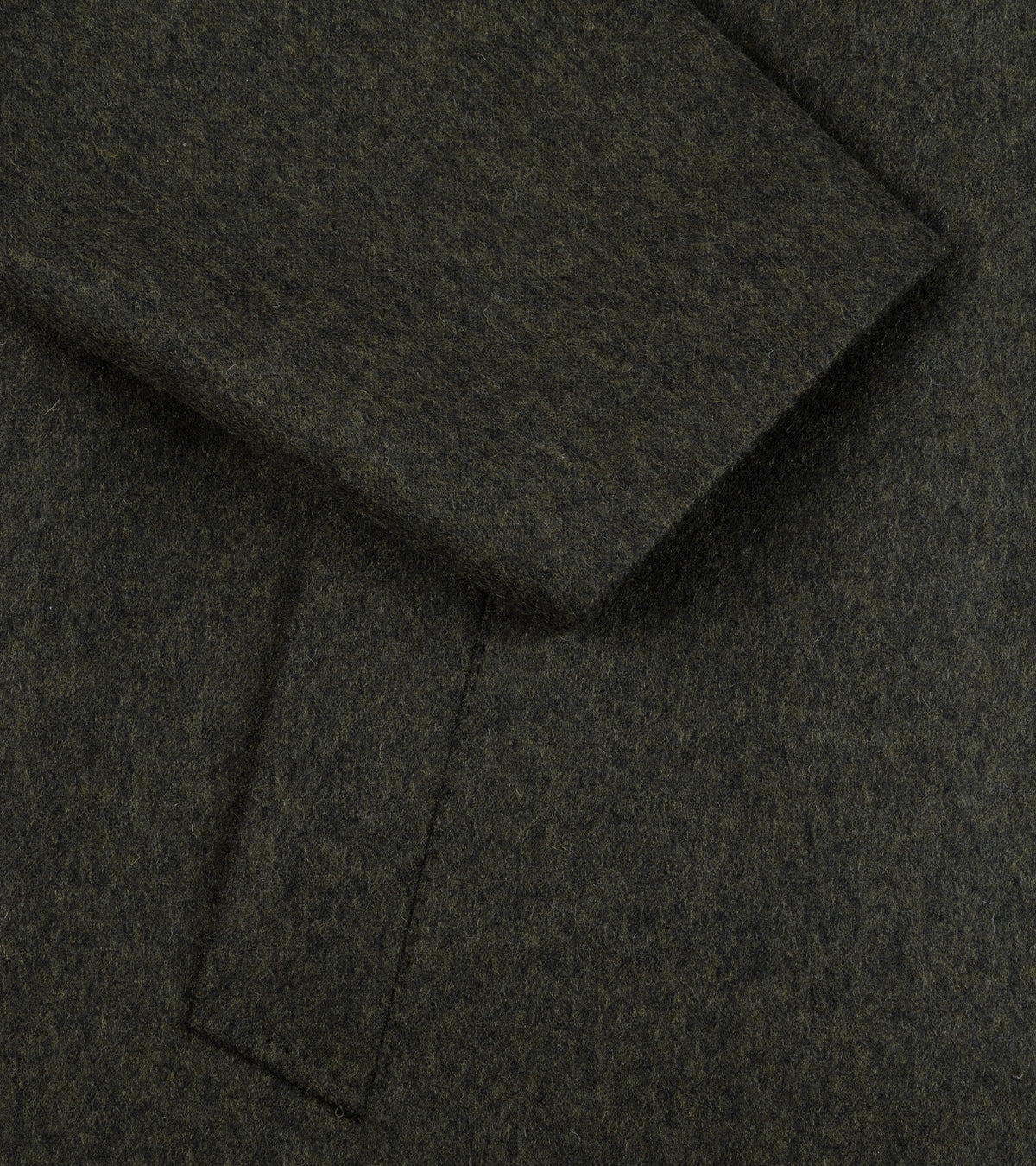 Caruso Wool Rigoletto Loden Coat in green, product photo.