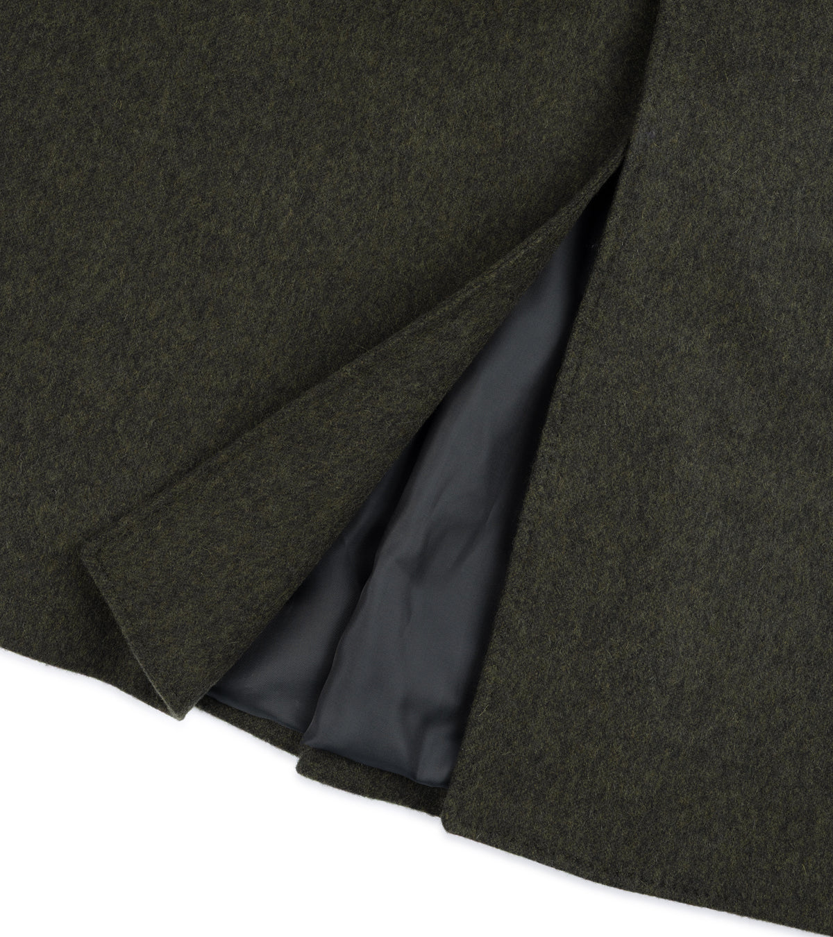 Caruso Wool Rigoletto Loden Coat in green, product photo.