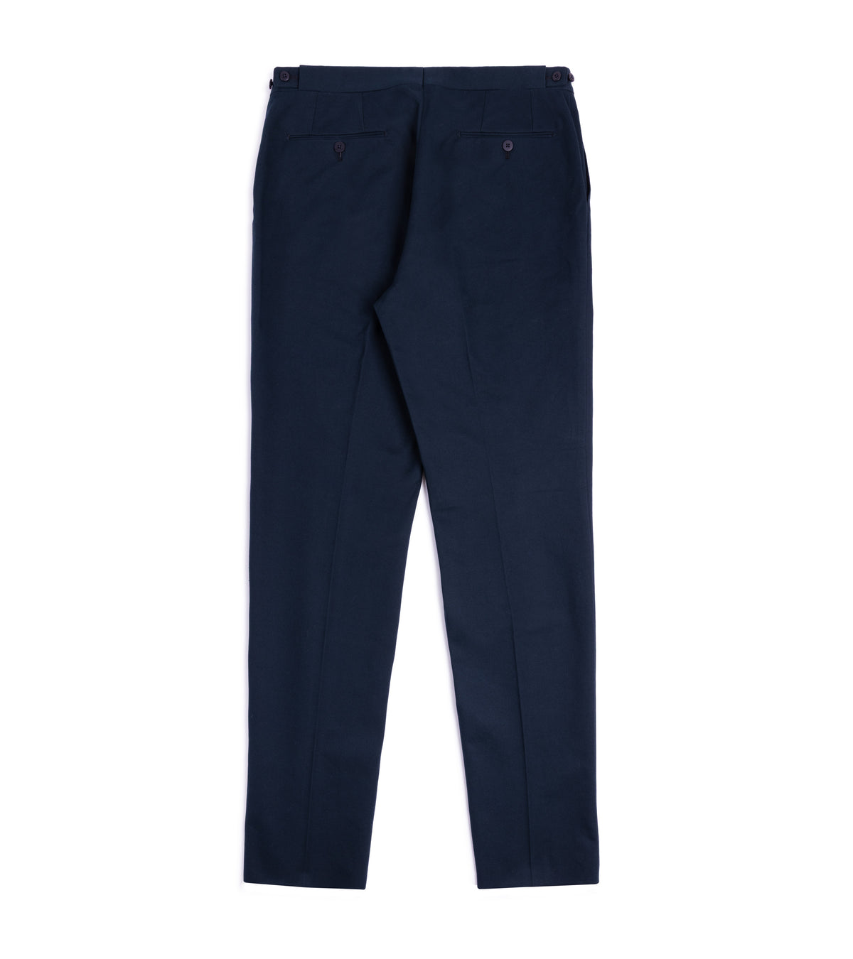 Echizenya Vintage Washed Cotton Tab Chino Trousers: Navy