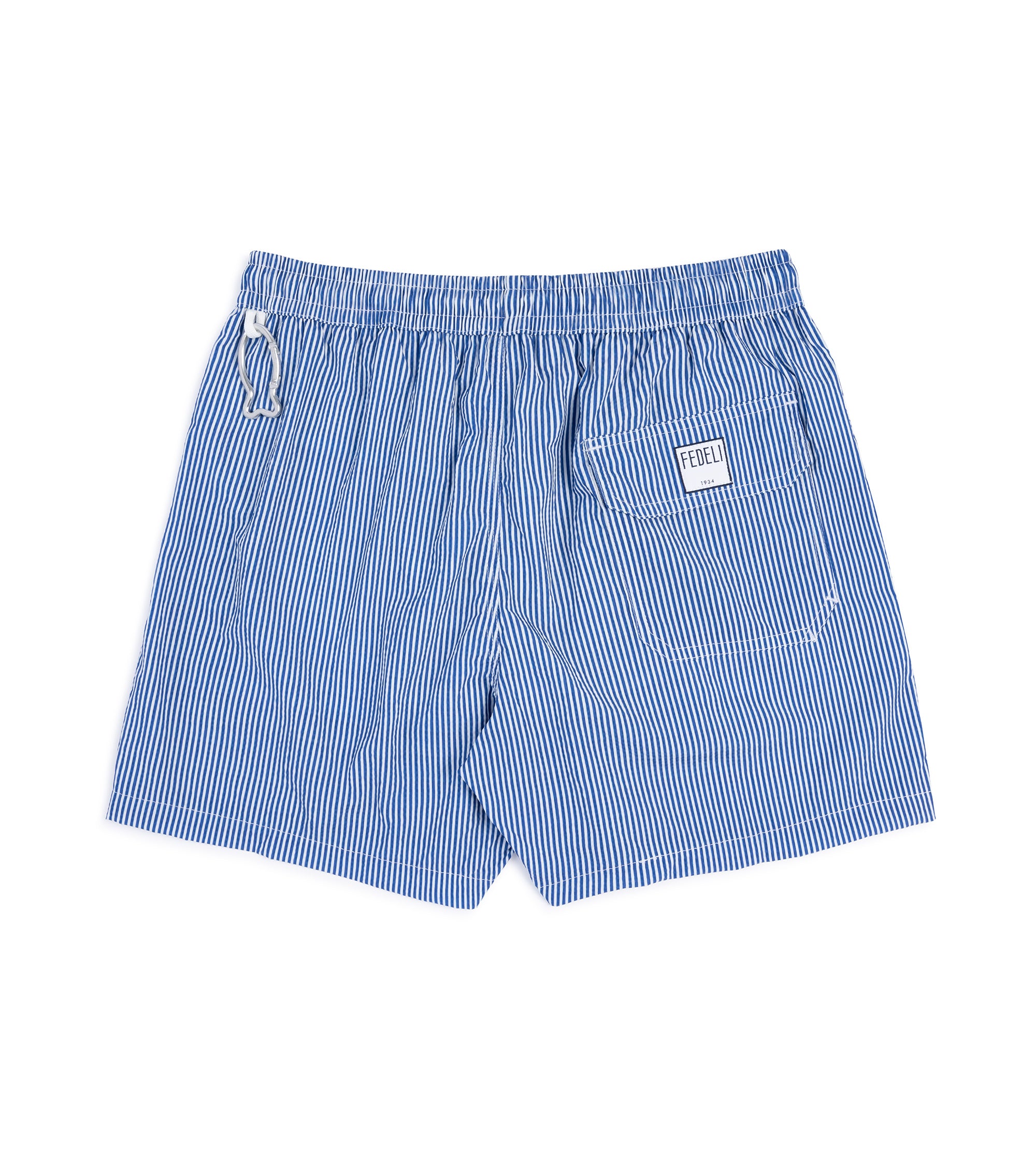 Fedeli Madeira Sakar Stripe Swim Trunks: Denim