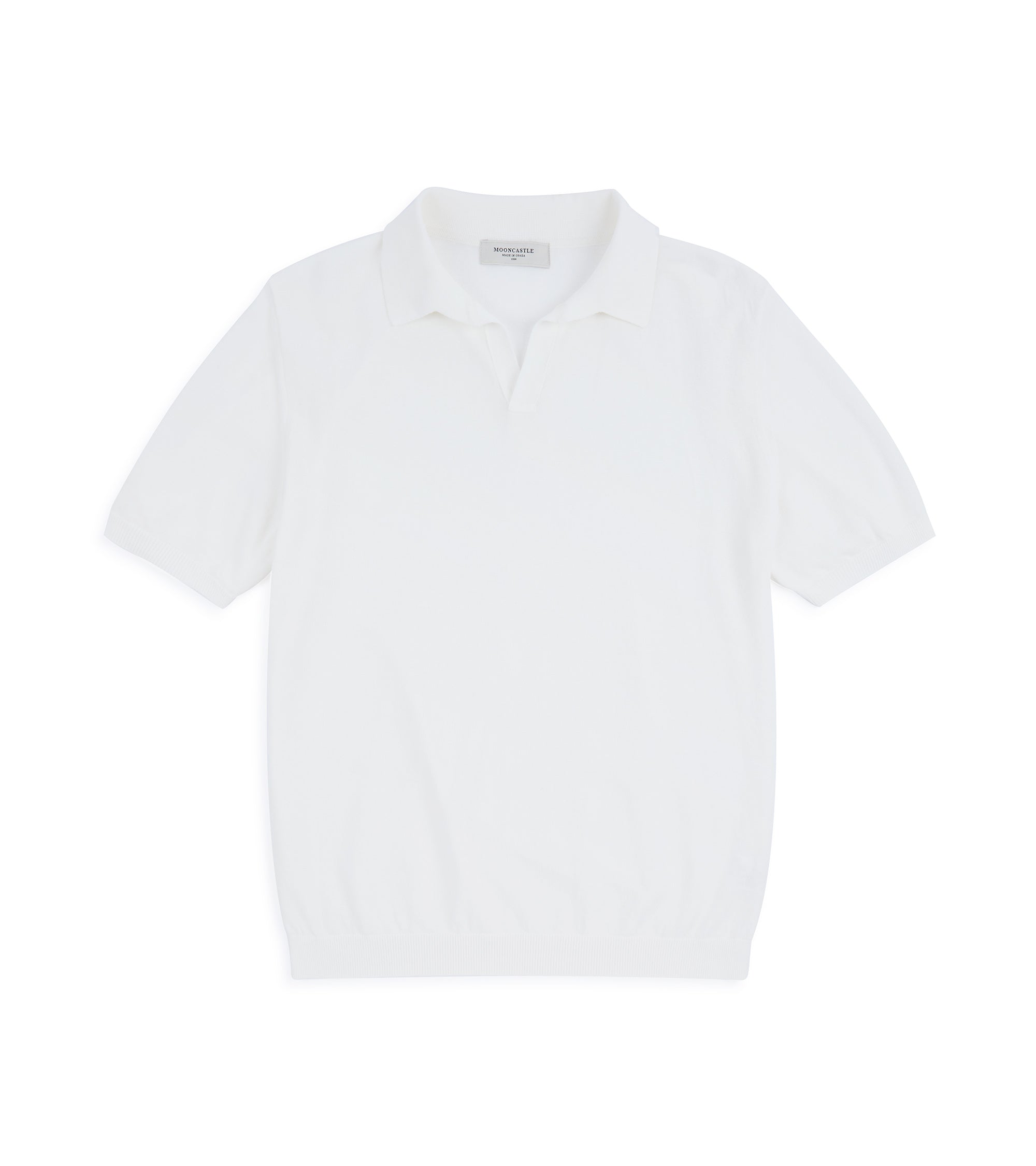 Mooncastle Ice Cotton Knit Skipper Shirt: Off White