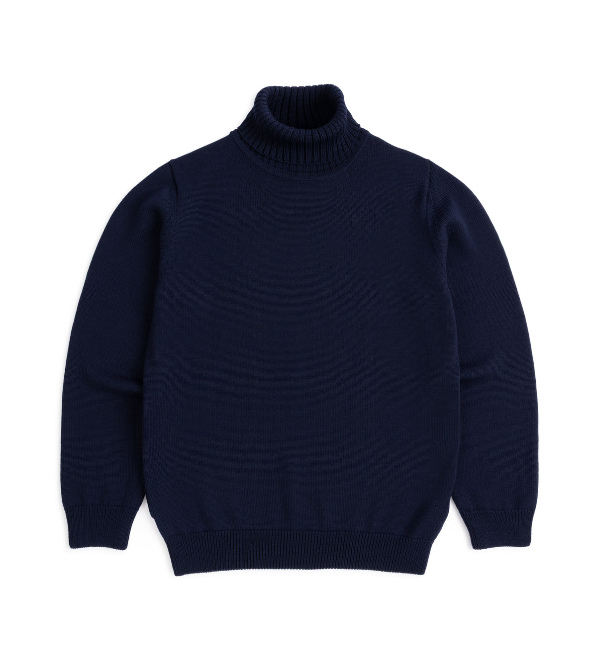 Mooncastle Merino Roll Neck Sweater: Navy