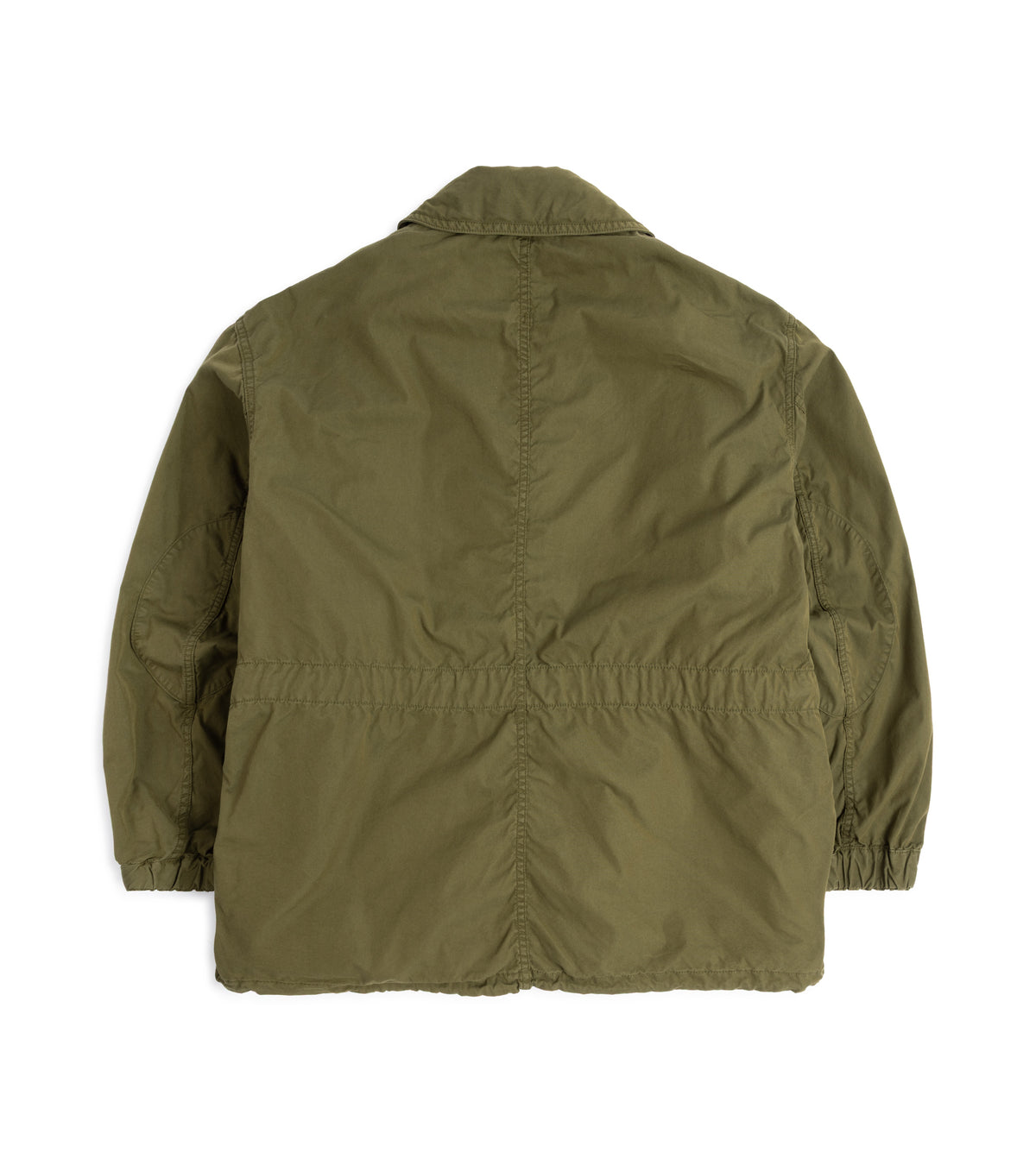 Sage de Cret Cotton Nylon Oxford Three-Way Work Jacket in Olive, back view.