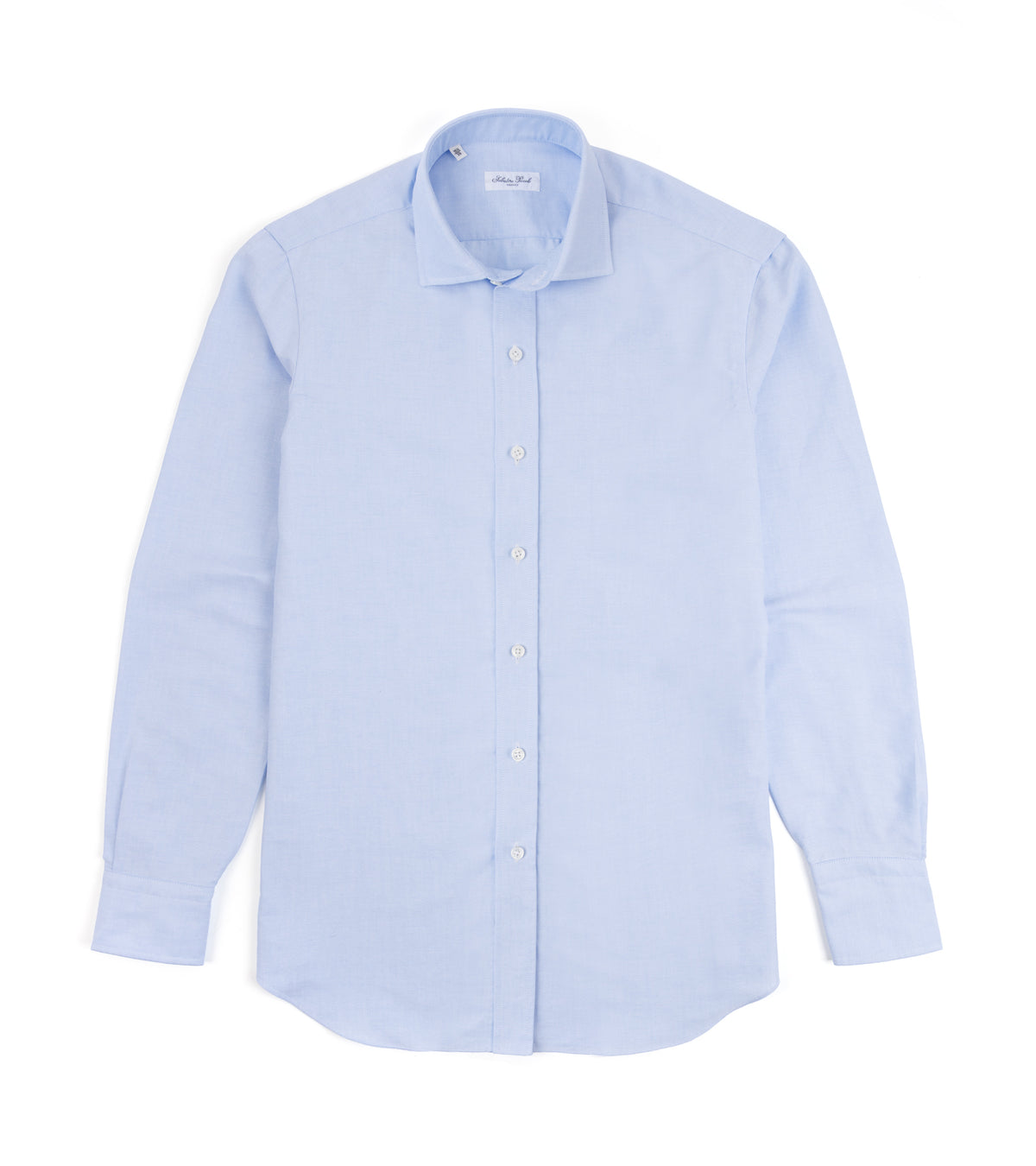 Salvatore Piccolo Cotton Oxford Shirt in blue, product photo.