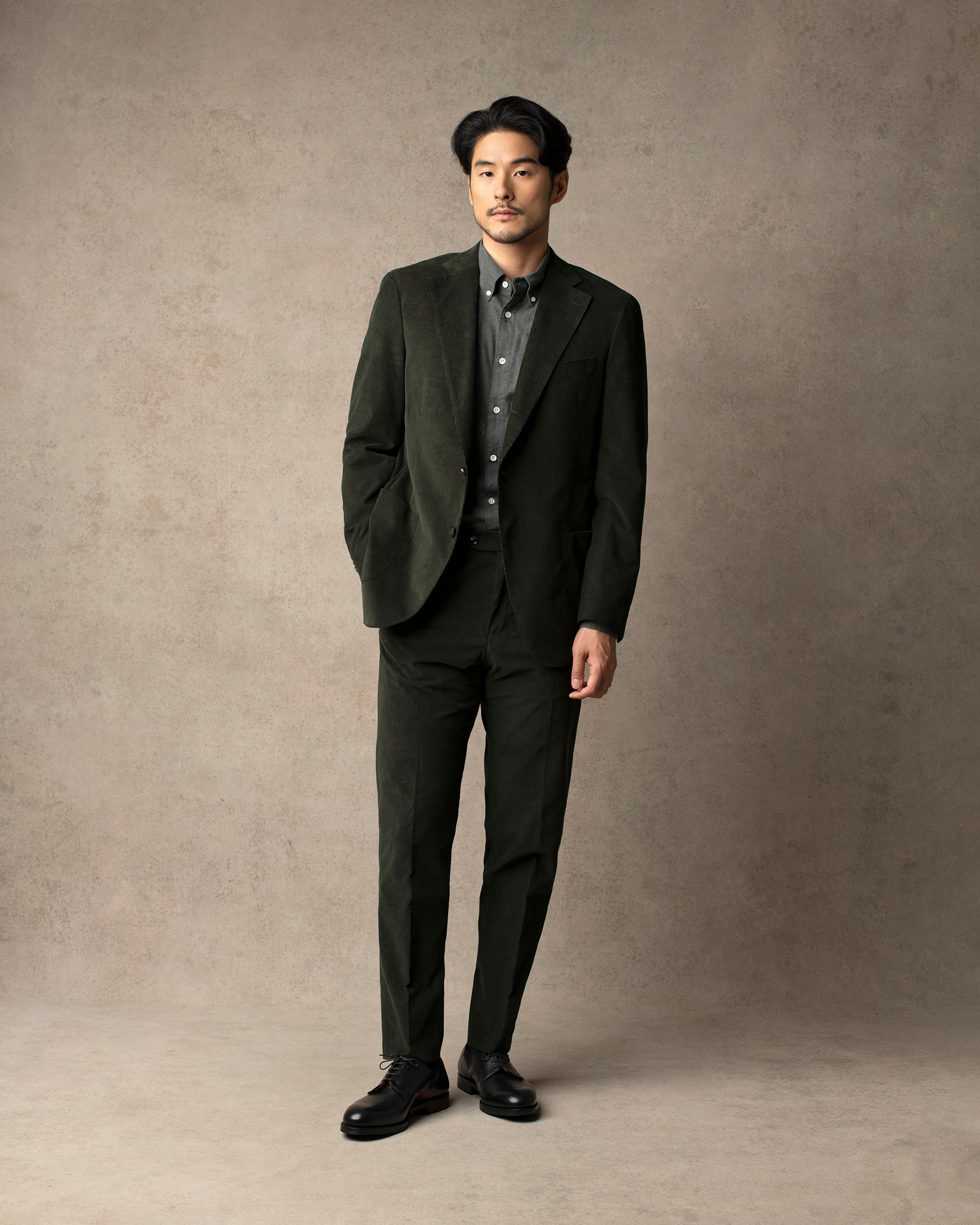 Trunk Walbrook Cotton Corduroy Suit Trousers: Olive
