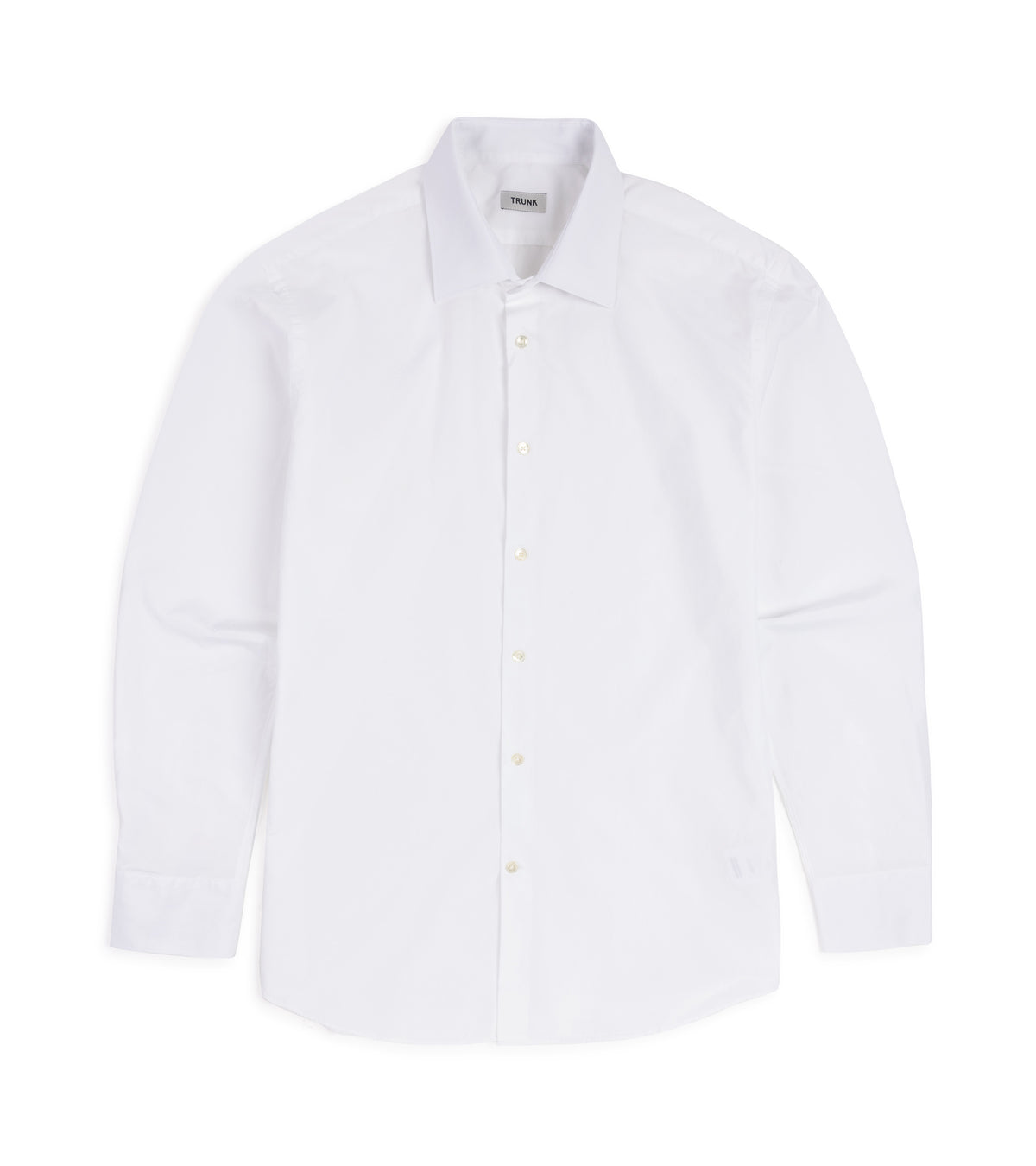 Trunk Allsop Cotton Poplin Formal Shirt in white, product photo.